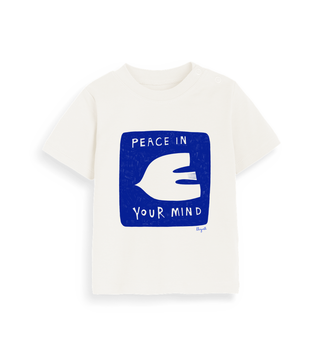 Organic Natural Printed Kids T-Shirt