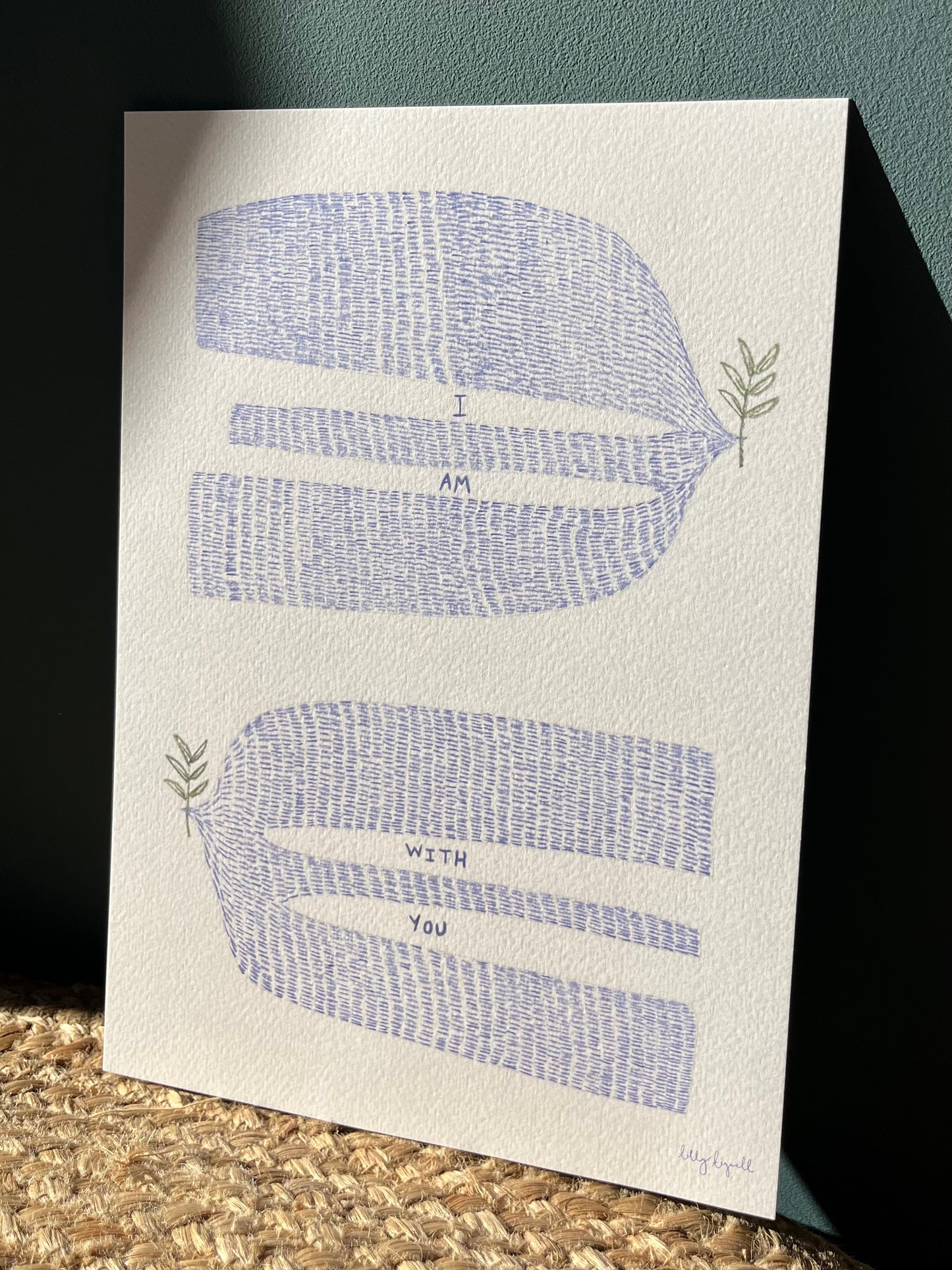 I Am With You Dashes A4 Print