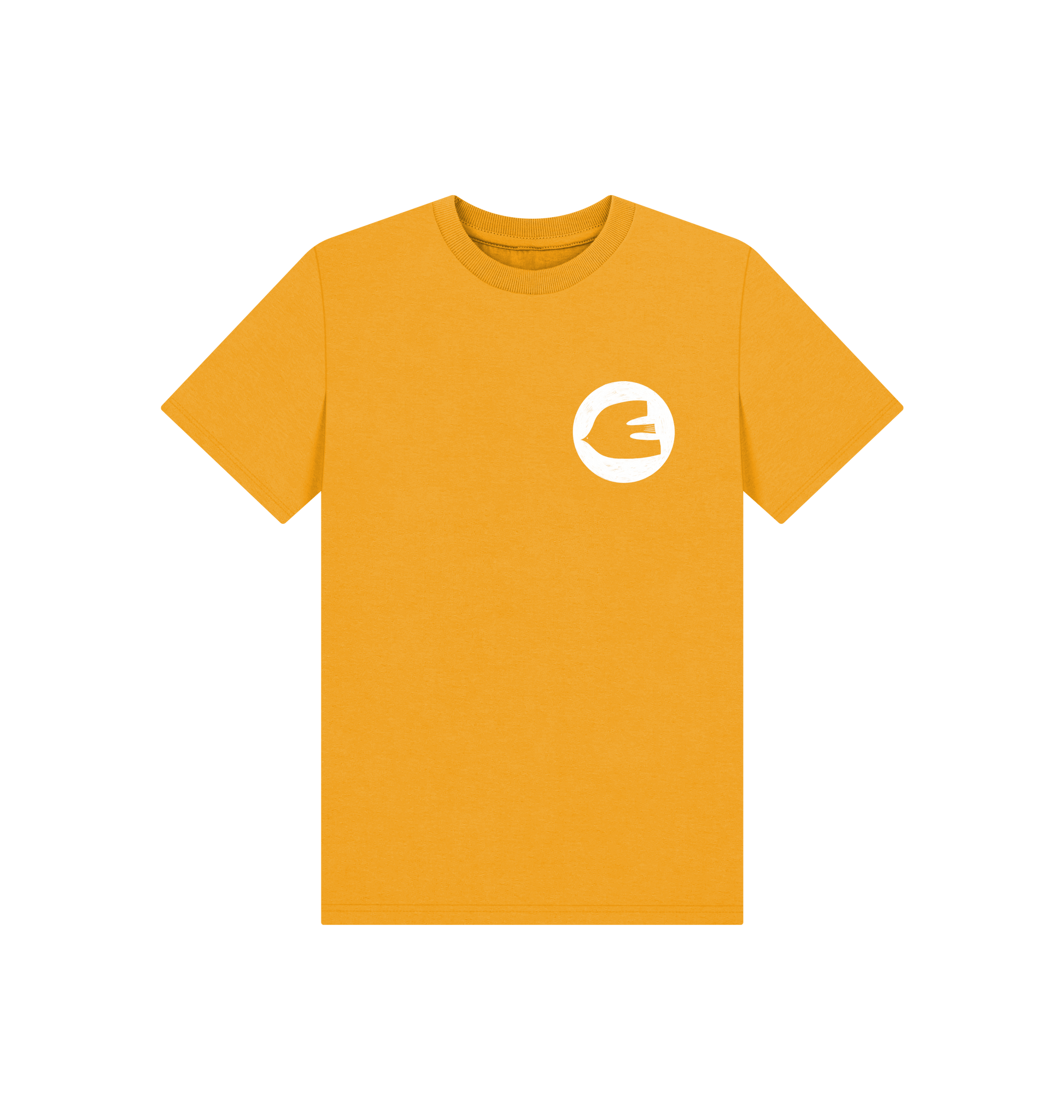 Mustard Printed Kids T-Shirt Front