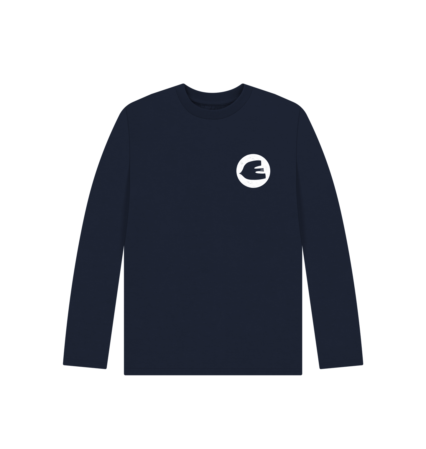 Navy Blue Printed Kids T-Shirt Front