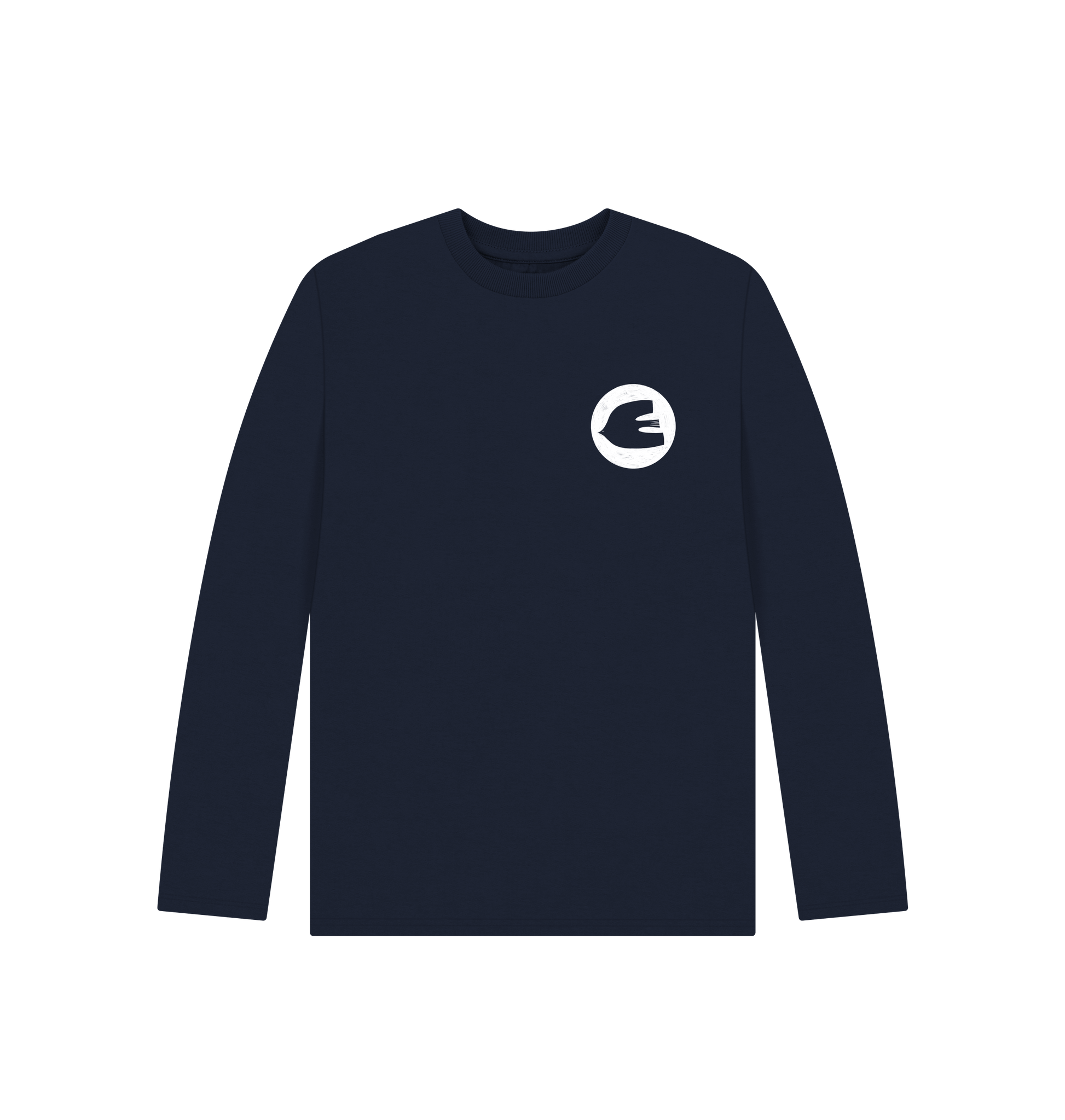Navy Blue Printed Kids T-Shirt Front