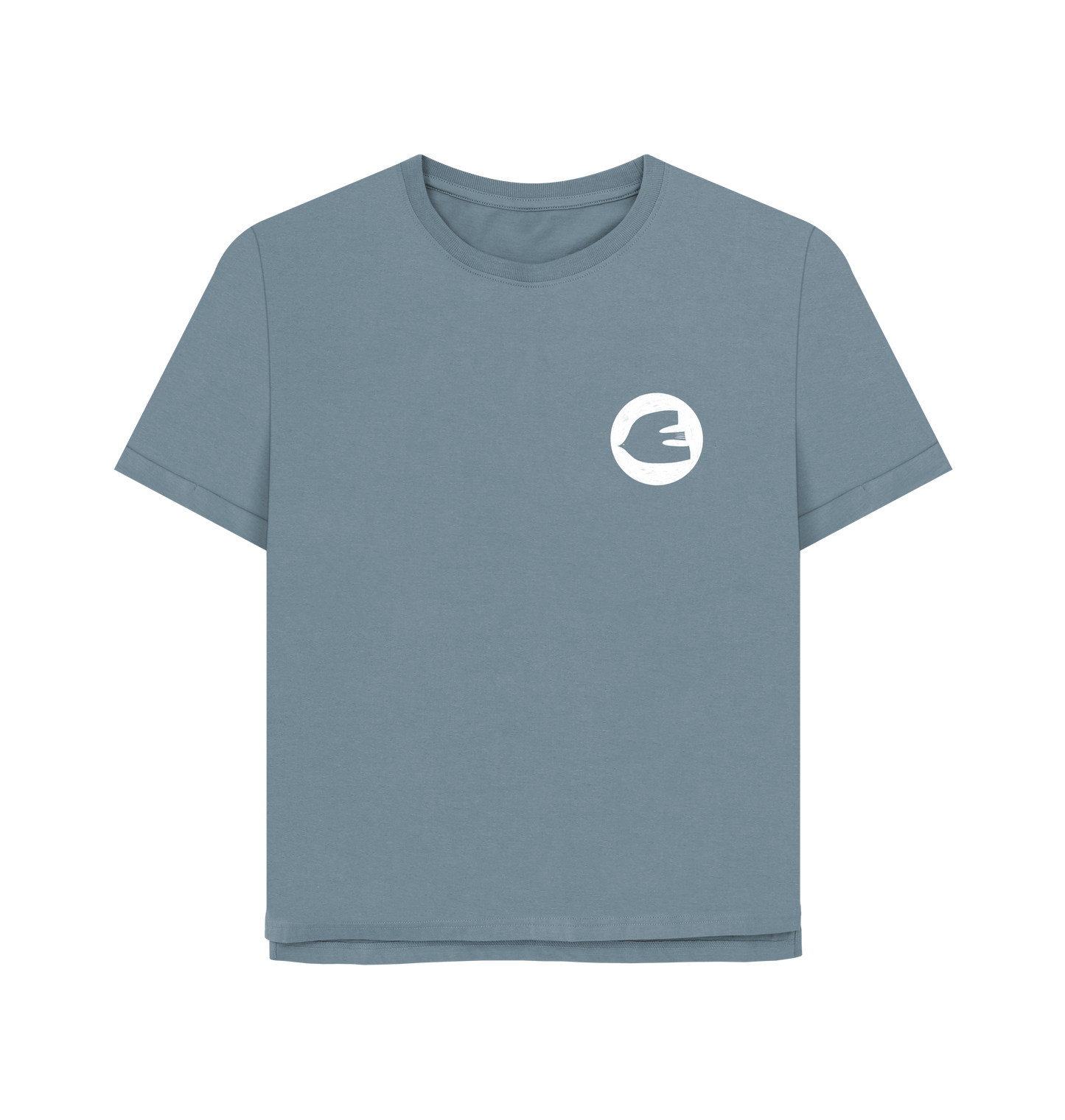 Stone Blue Printed T-shirt Front