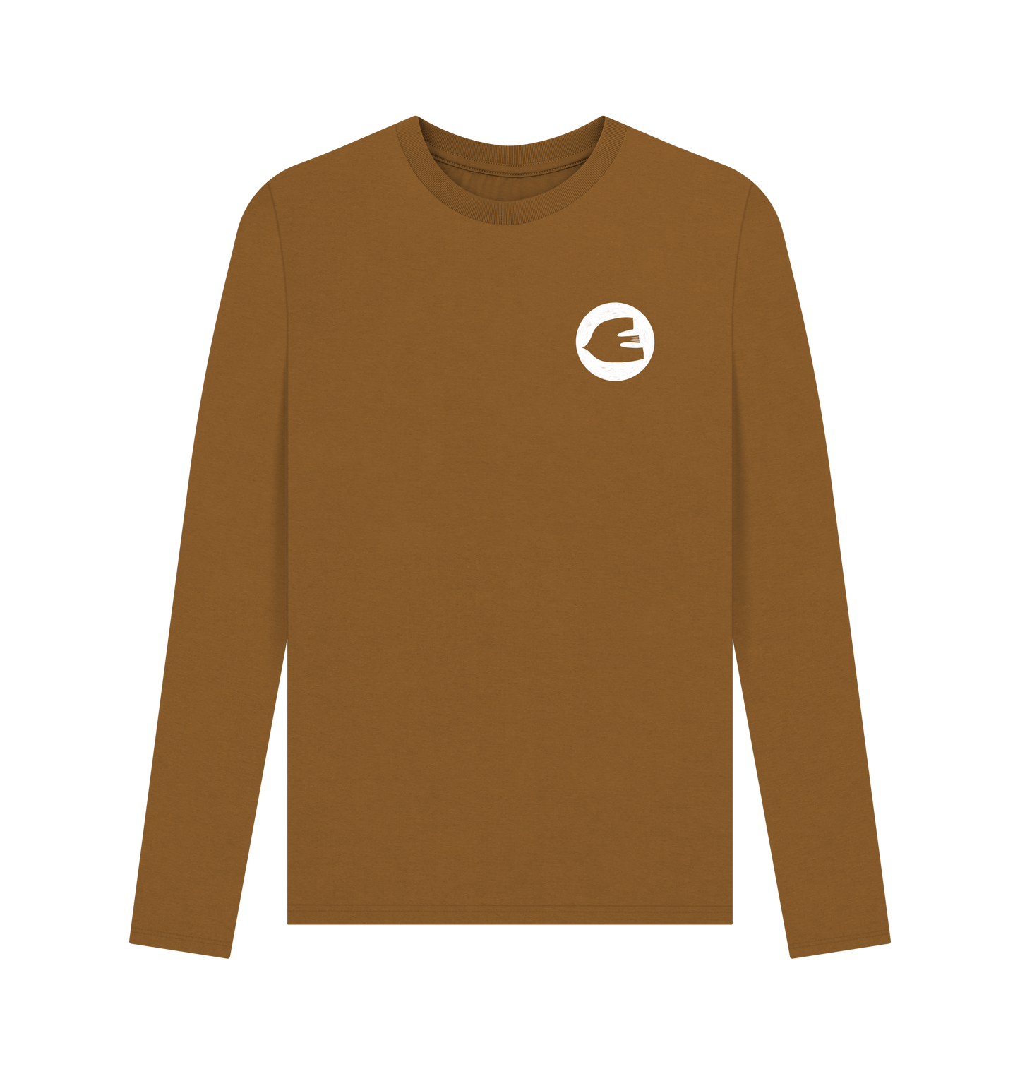 Brown Printed Long Sleeve T Shirt Front