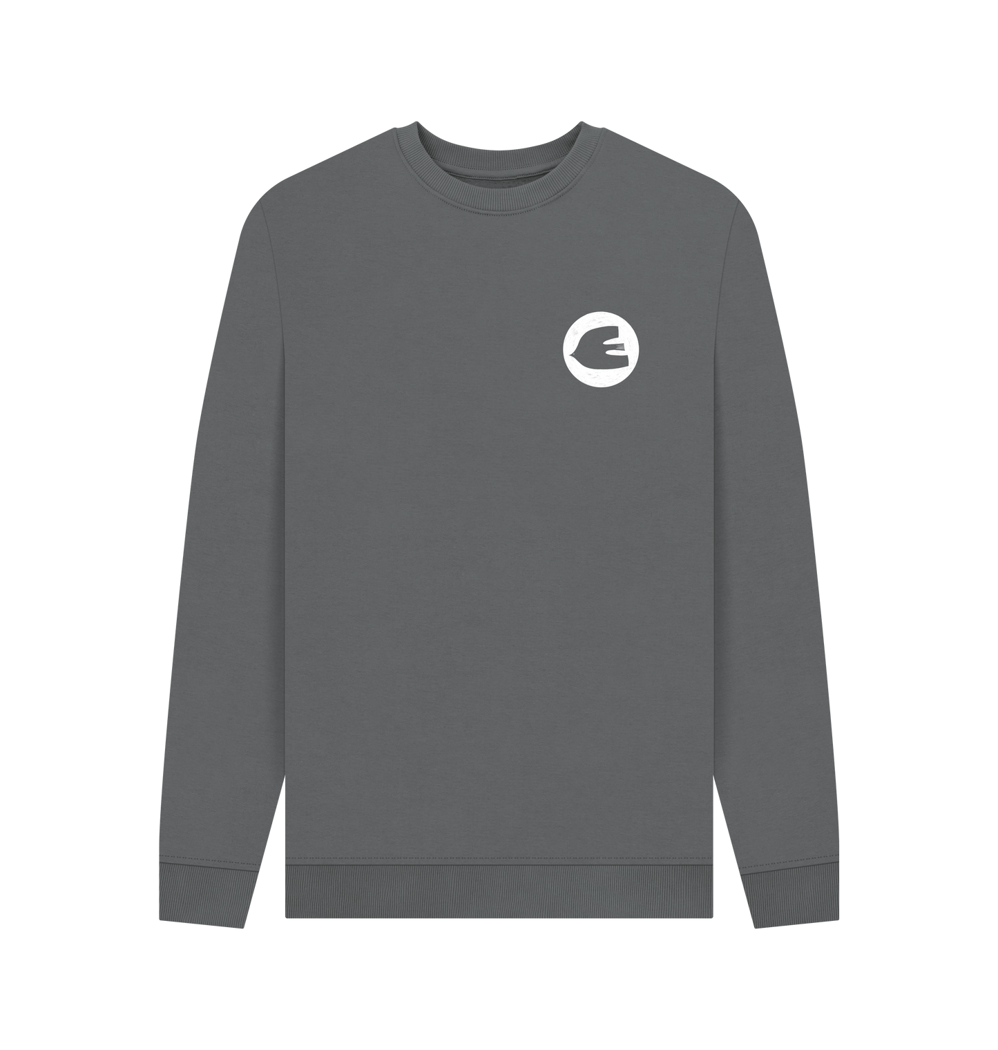 Slate Grey Printed Sweater Front