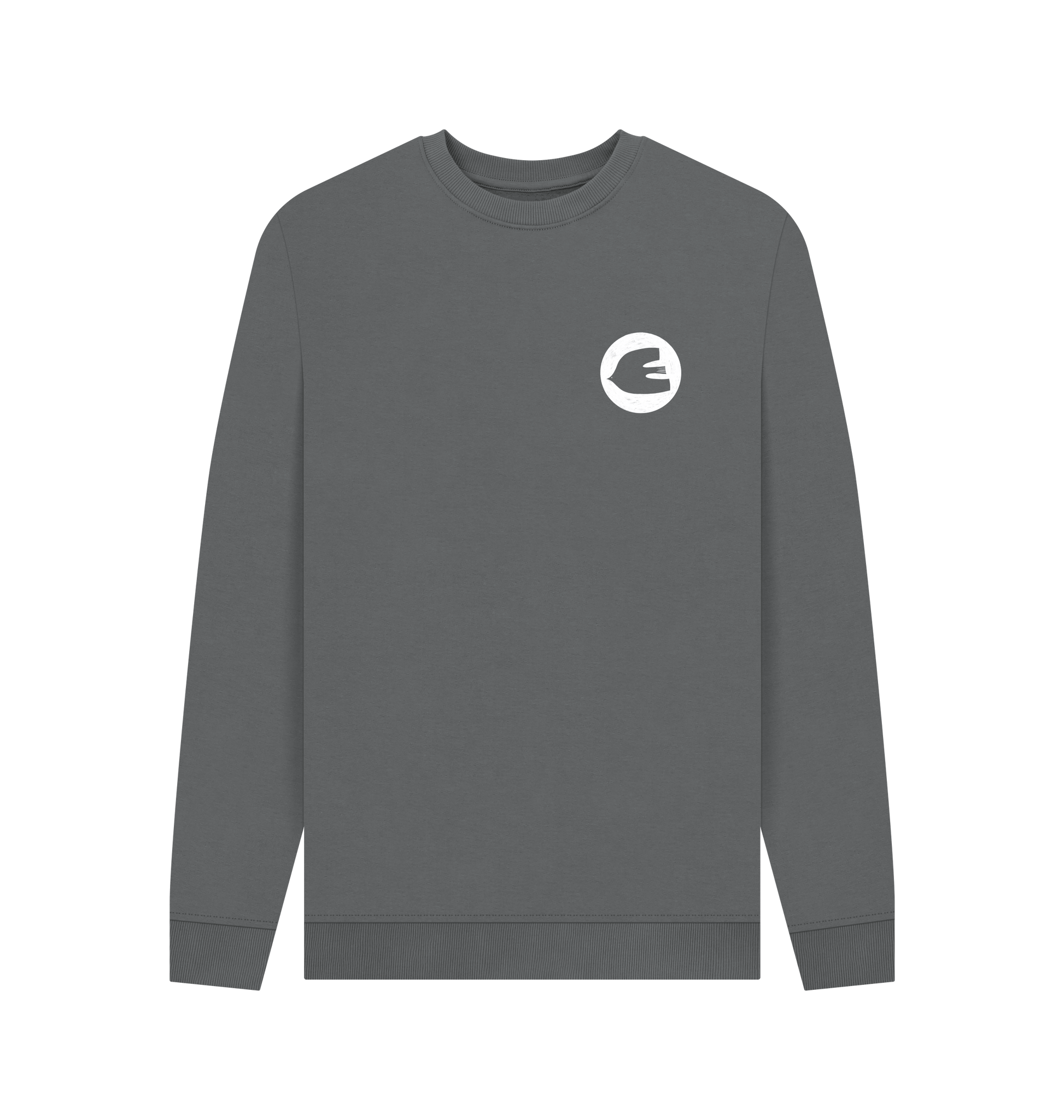 Slate Grey Printed Sweater Front