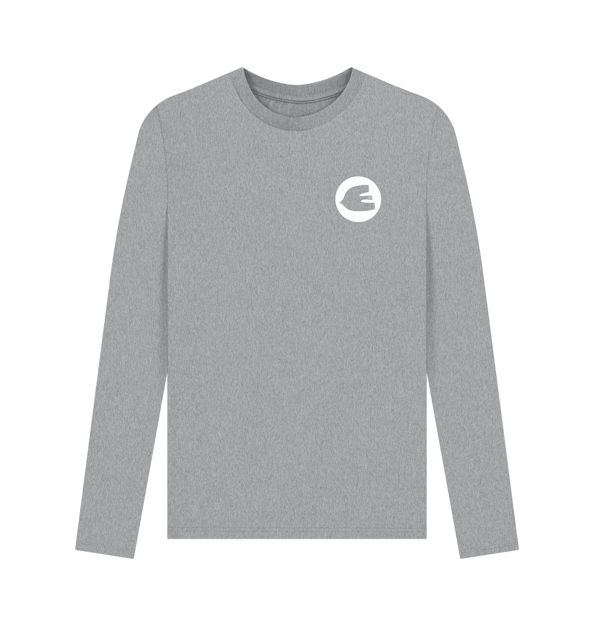 Athletic Grey Printed Long Sleeve T Shirt Front