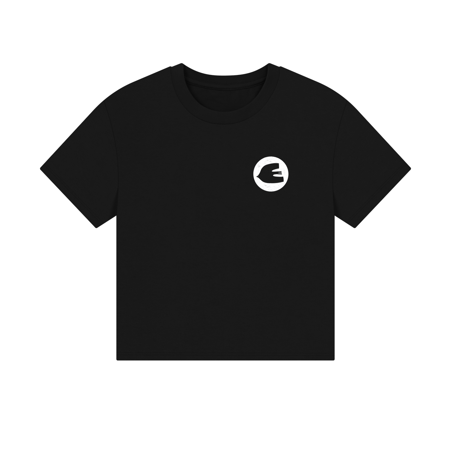 Black Printed T-shirt Front