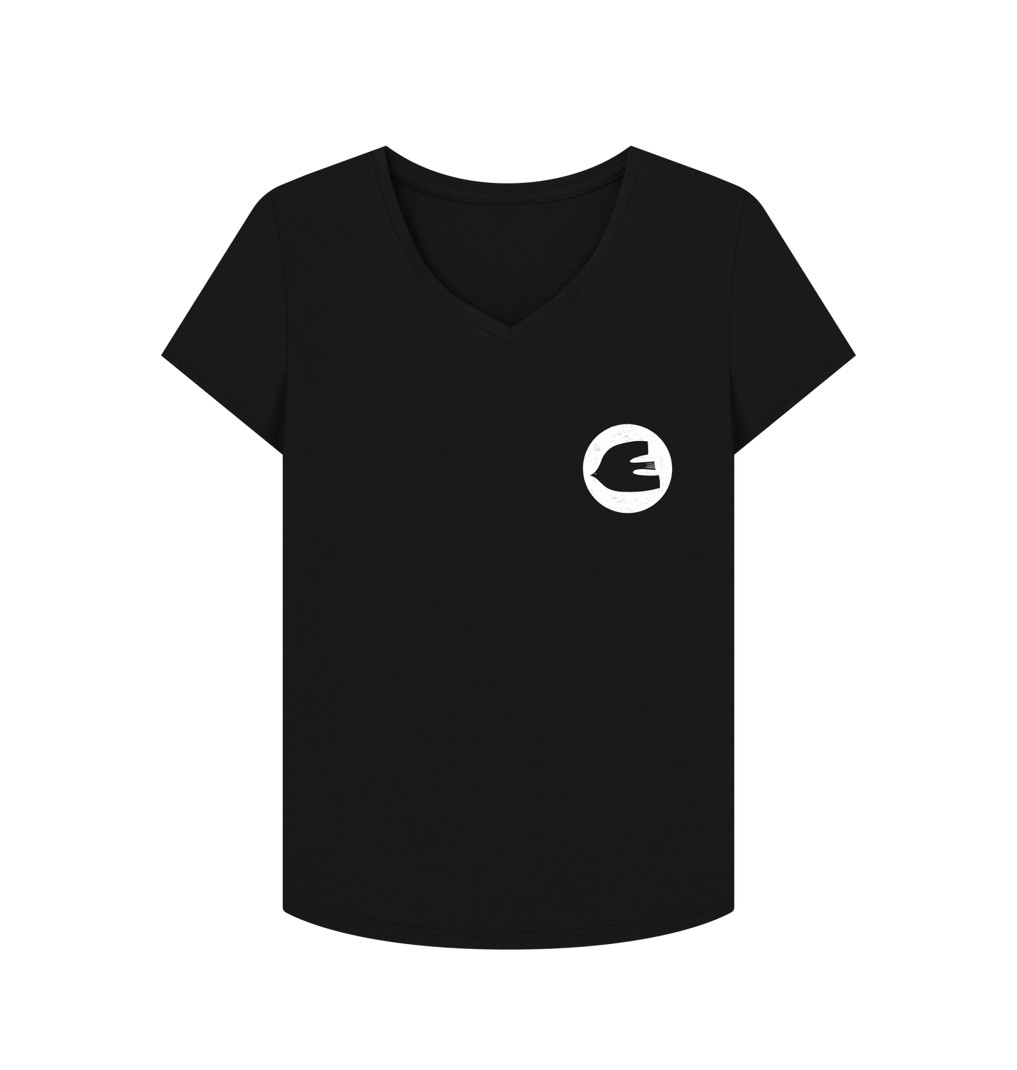 Black Printed T-shirt Front