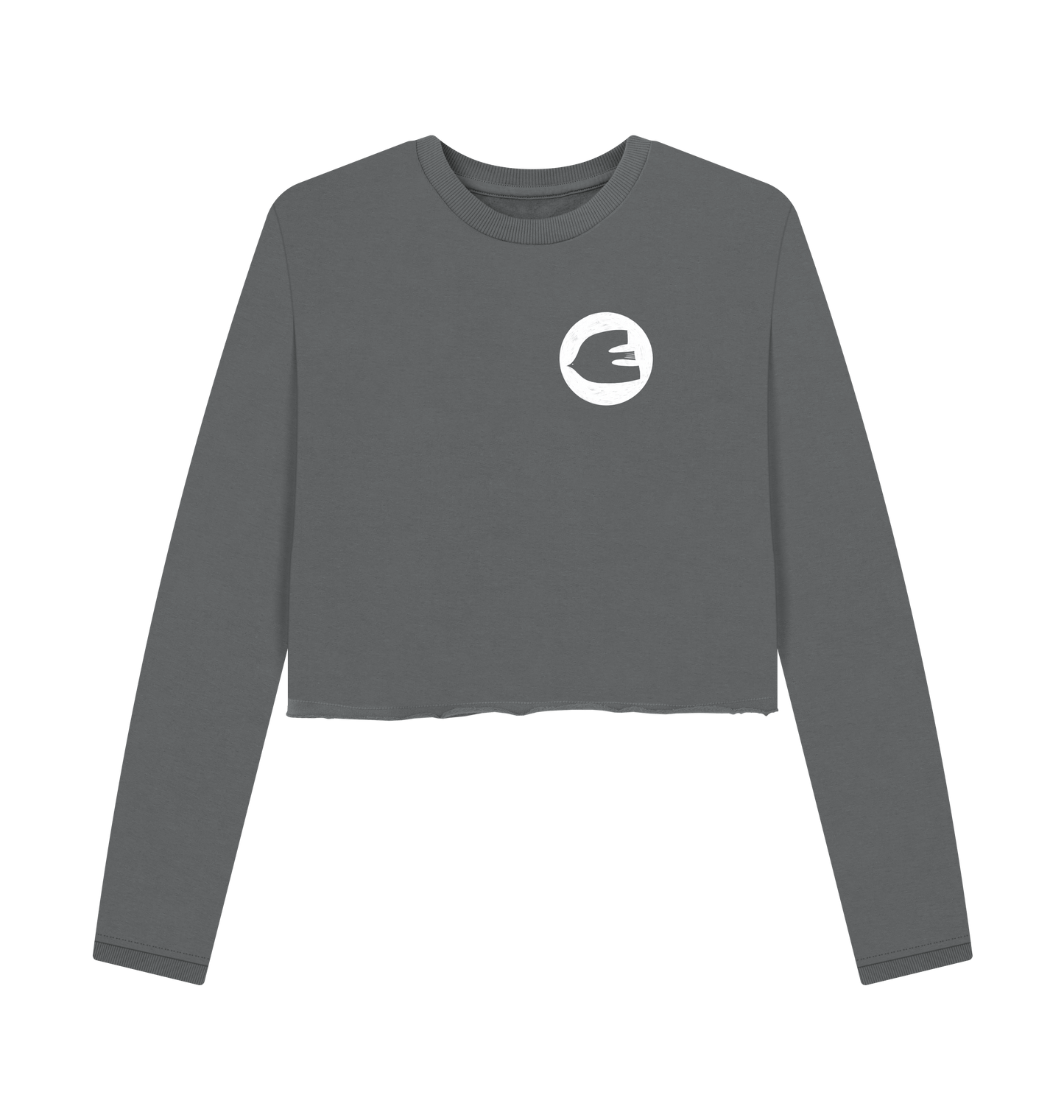 Slate Grey Printed Boxy Jumpers Front