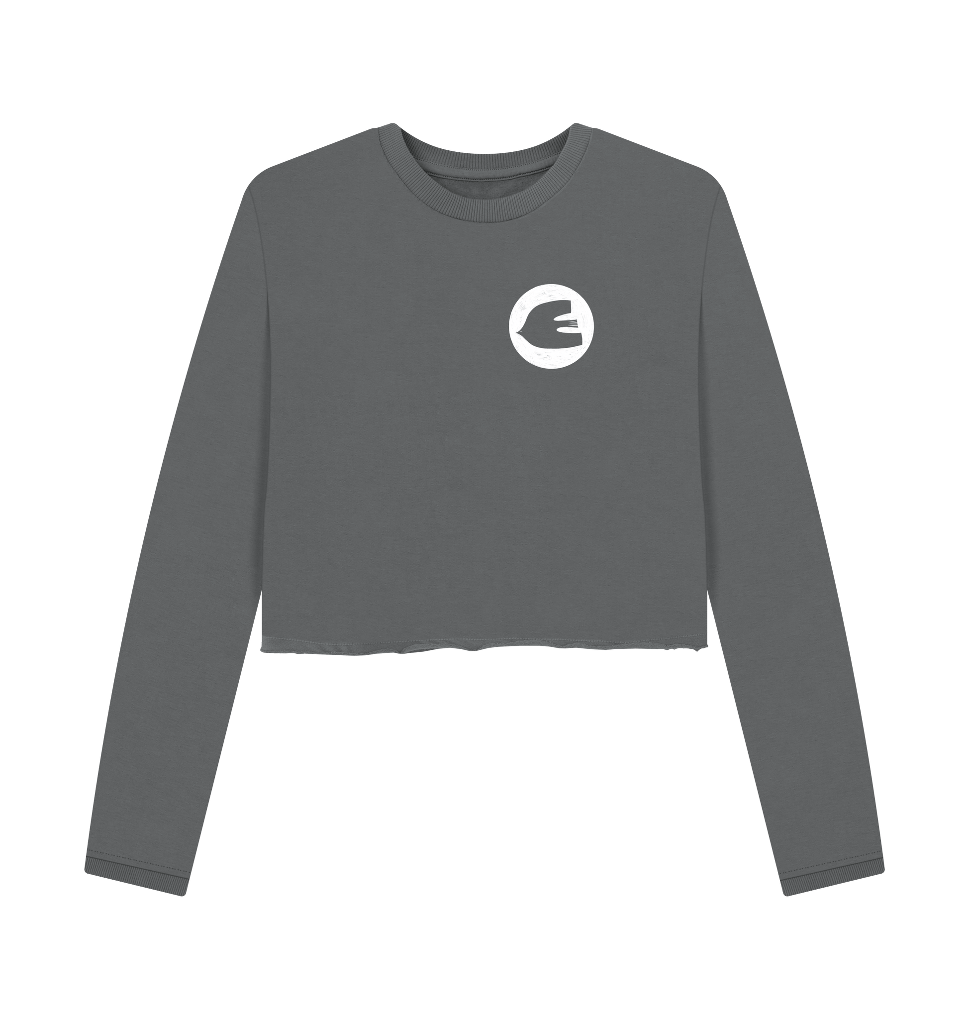 Slate Grey Printed Boxy Jumpers Front