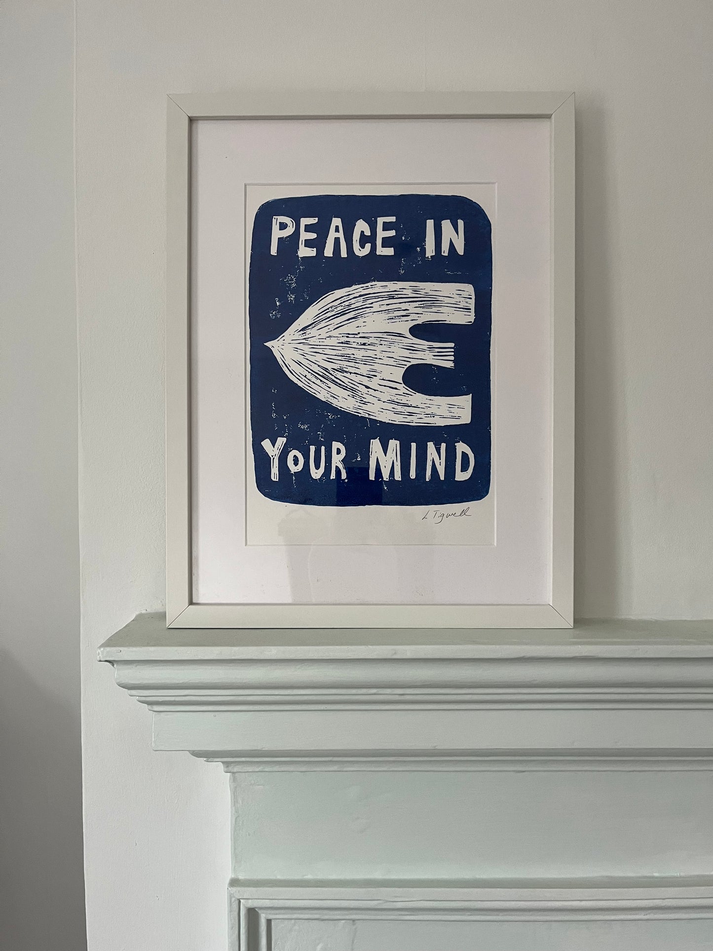 Peace in Your Mind Lino print