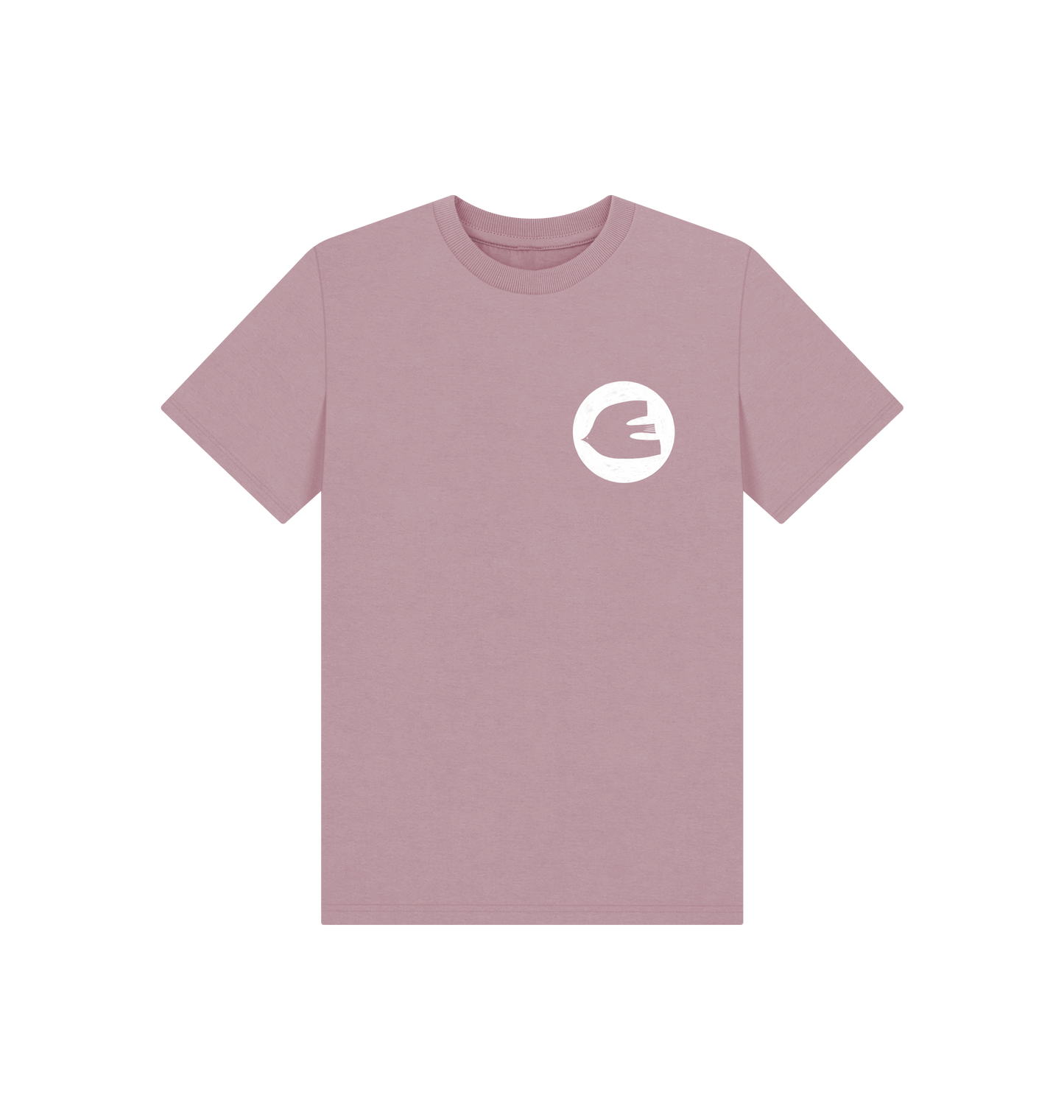 Mauve Printed Kids T-Shirt Front