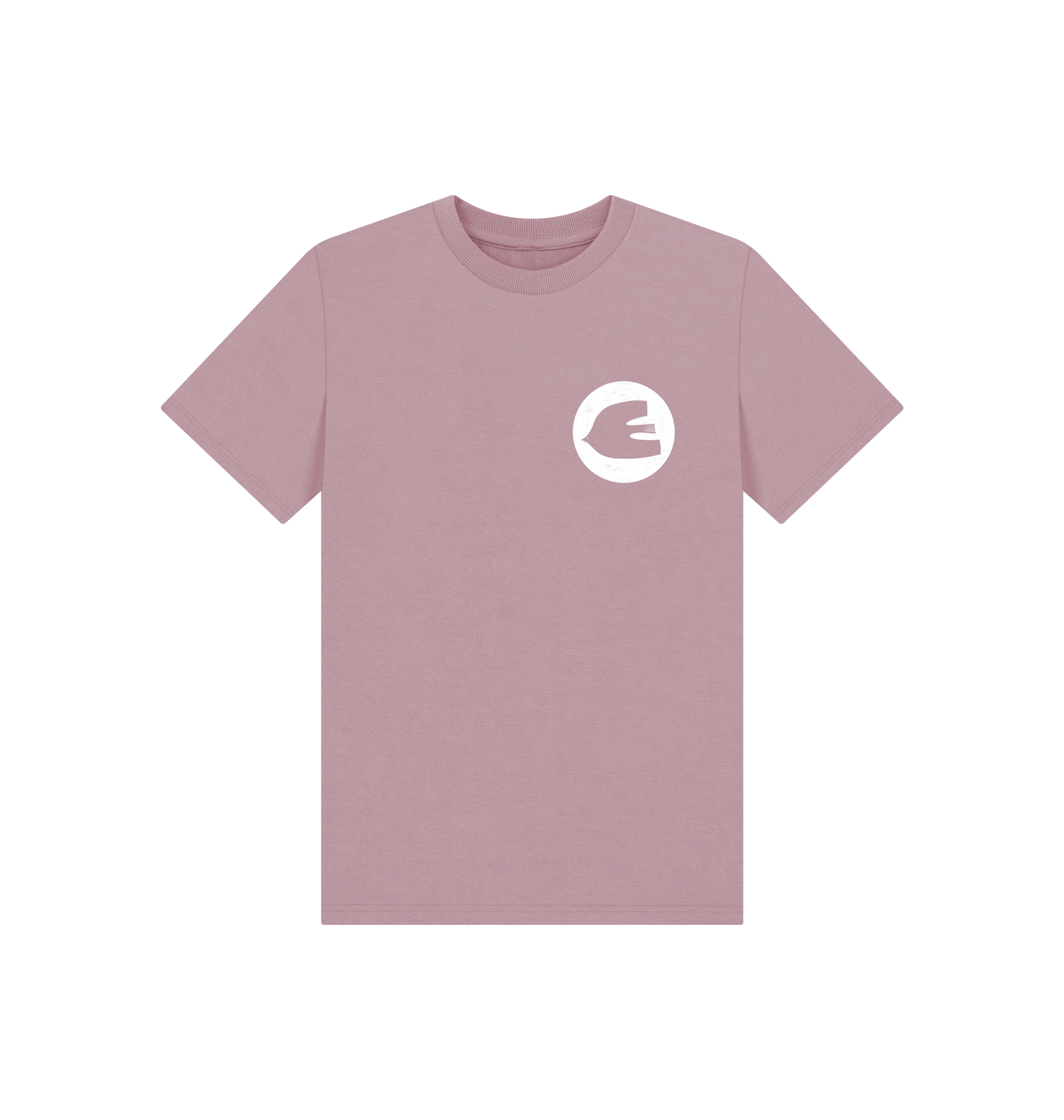 Mauve Printed Kids T-Shirt Front