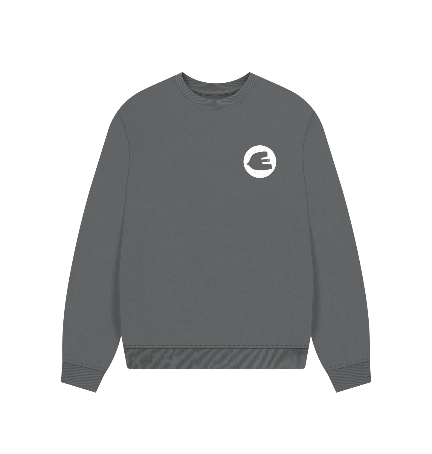 Slate Grey Printed Sweater Front