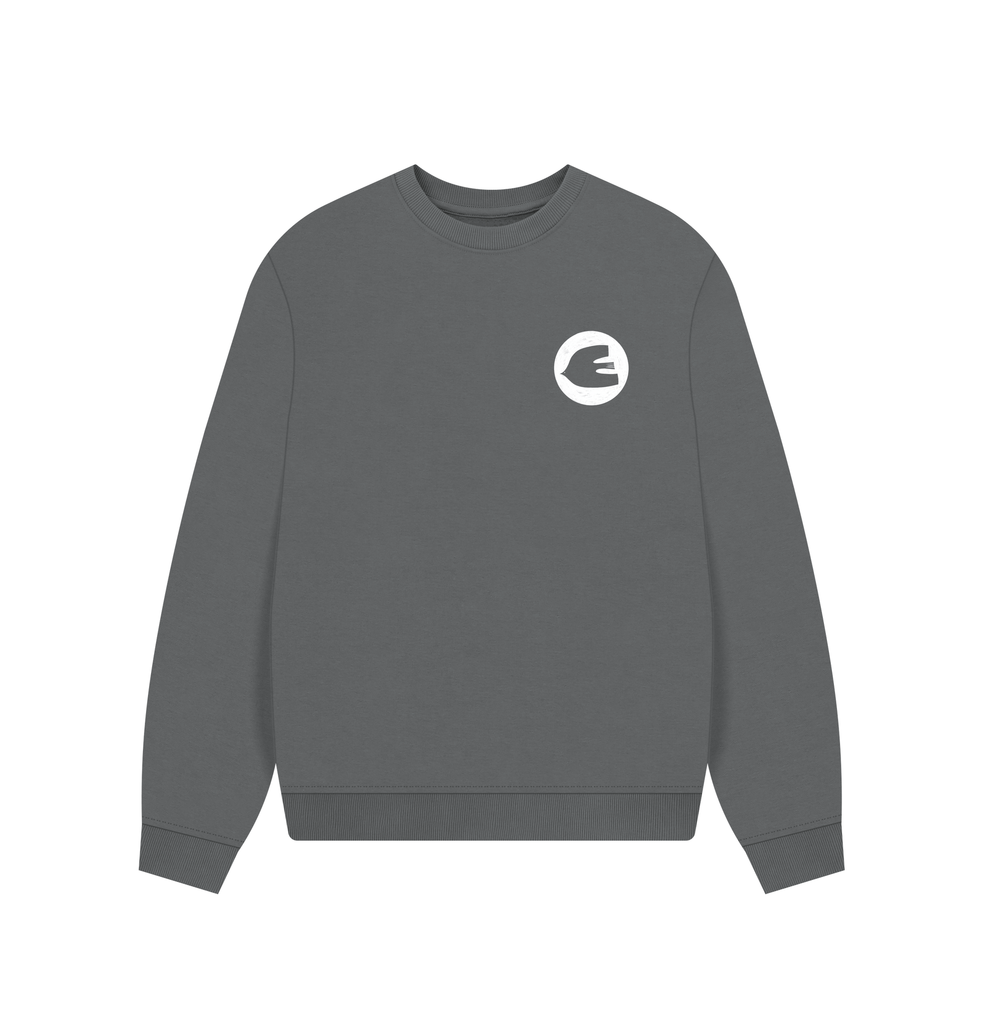 Slate Grey Printed Sweater Front