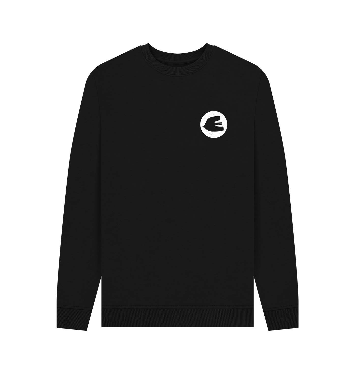 Black Printed Sweater Front