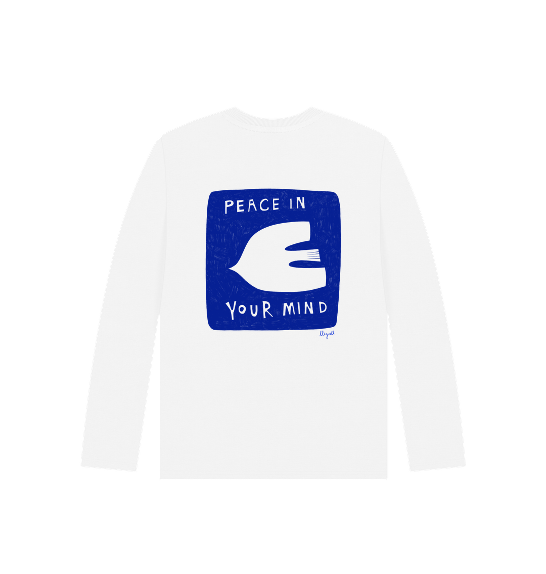 White Printed Kids T-Shirt Back