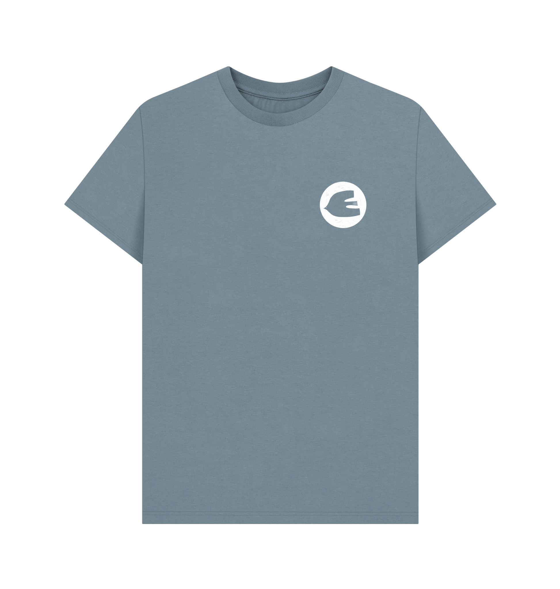 Stone Blue Printed T-shirt Front