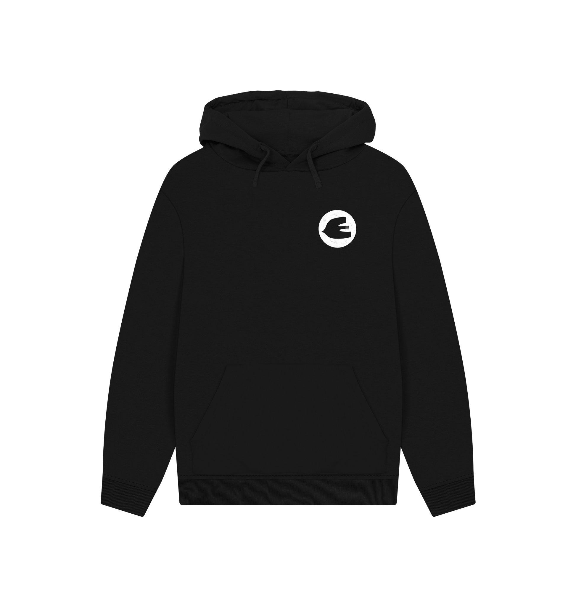 Black Printed Hoody Front