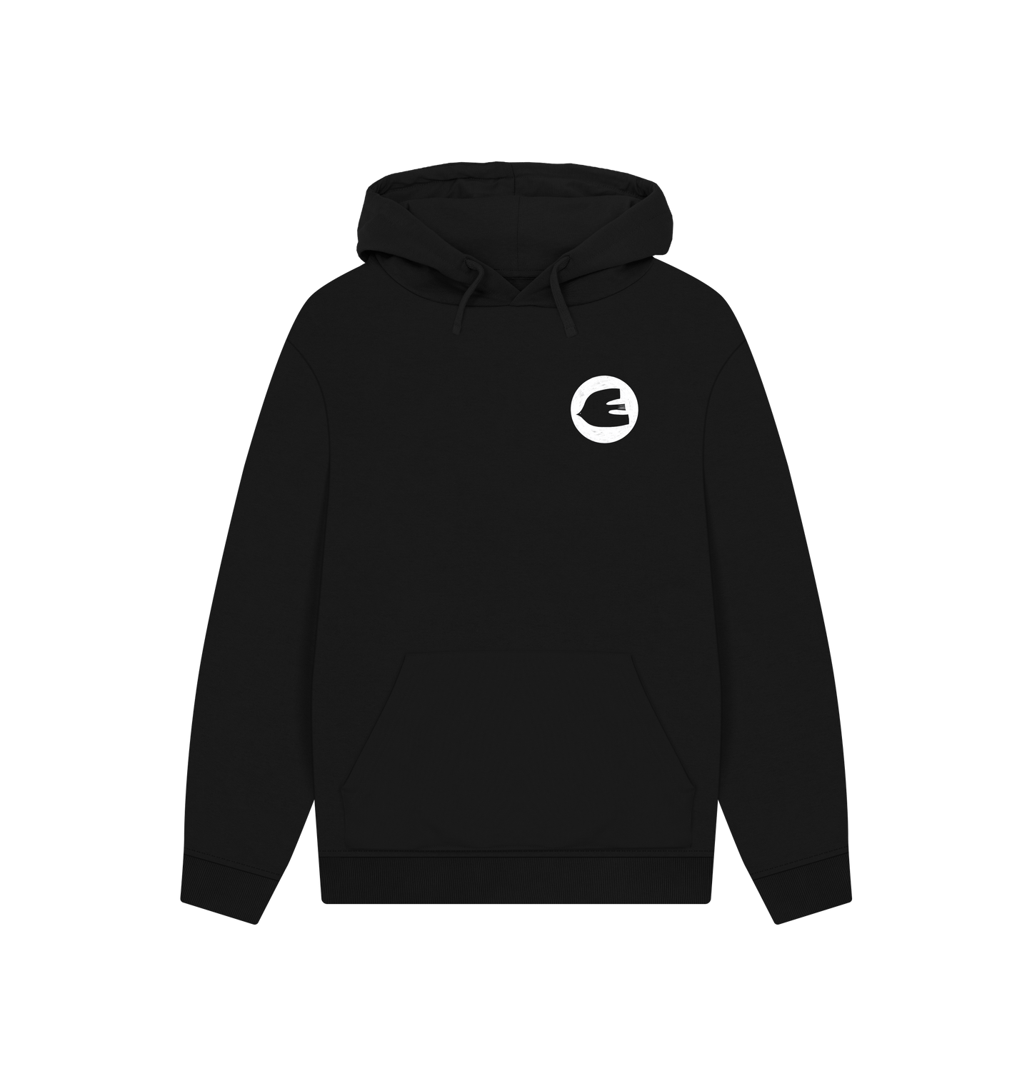Black Printed Hoody Front