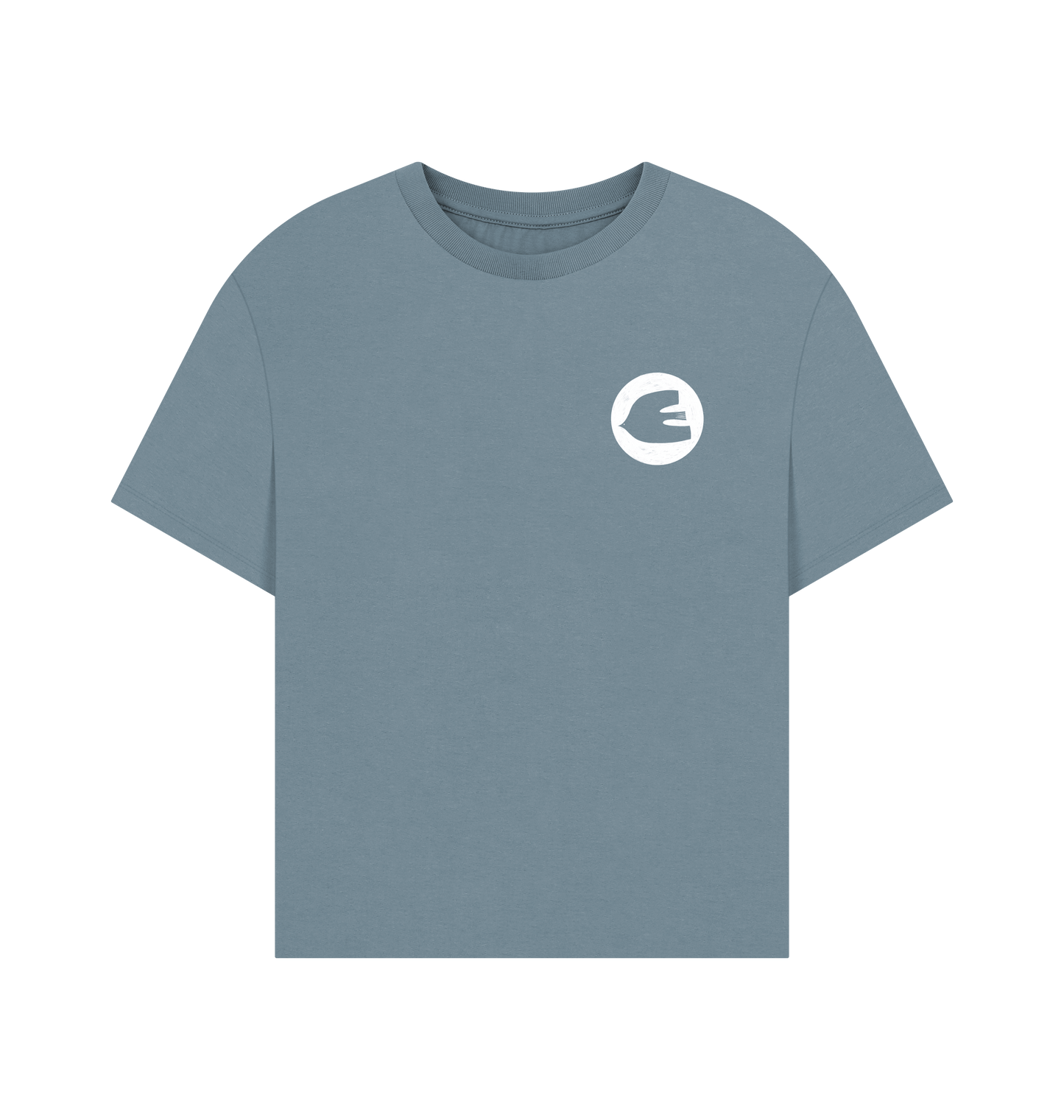 Stone Blue Printed T-shirt Front