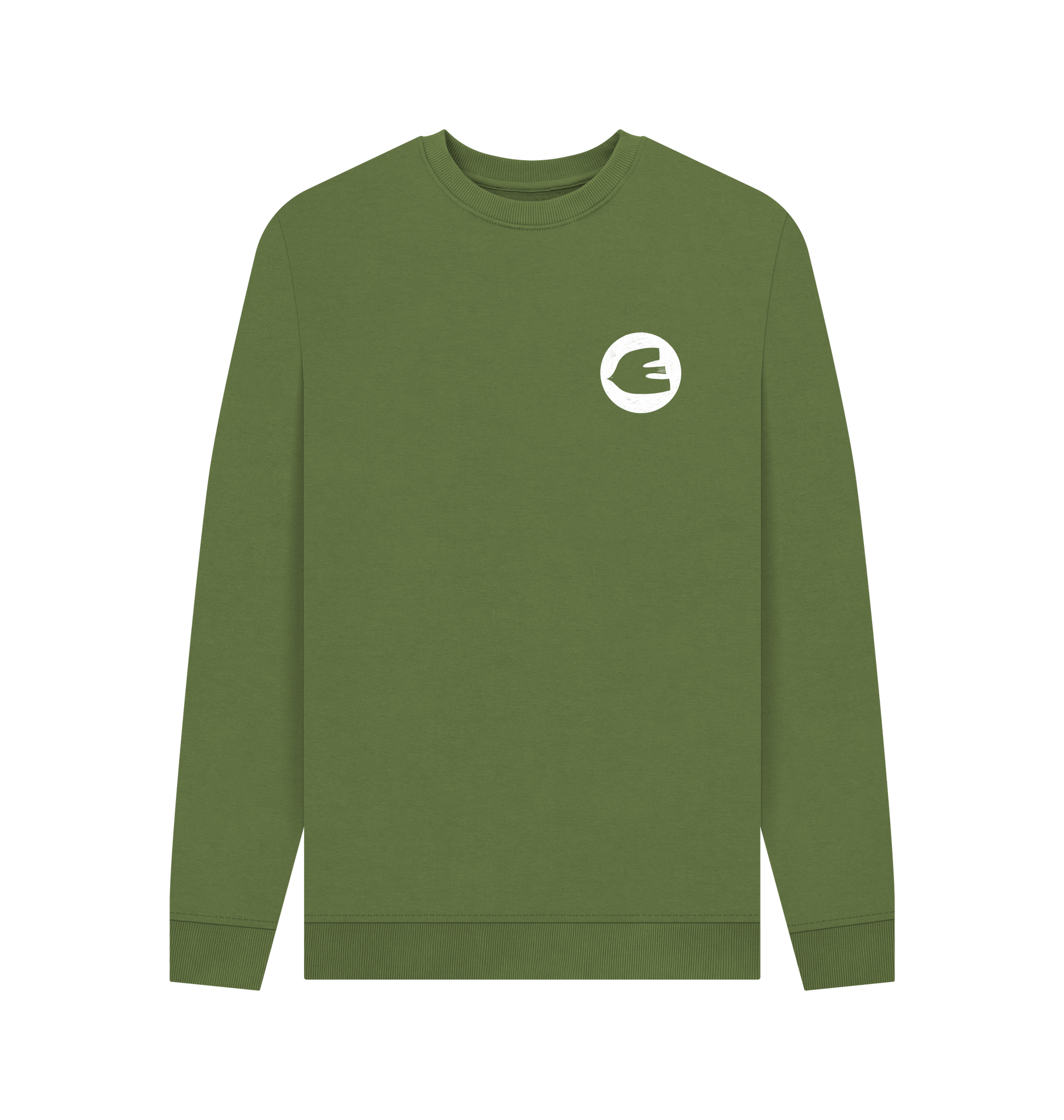 Khaki Printed Sweater Front