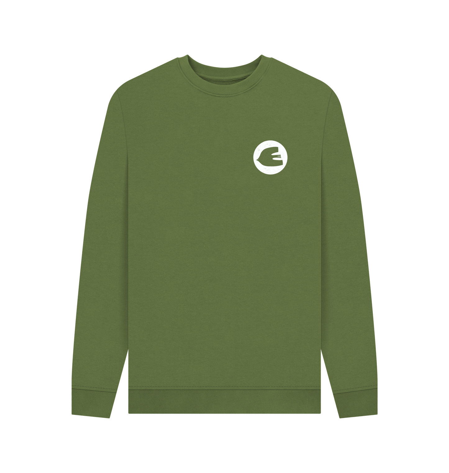 Khaki Printed Sweater Front