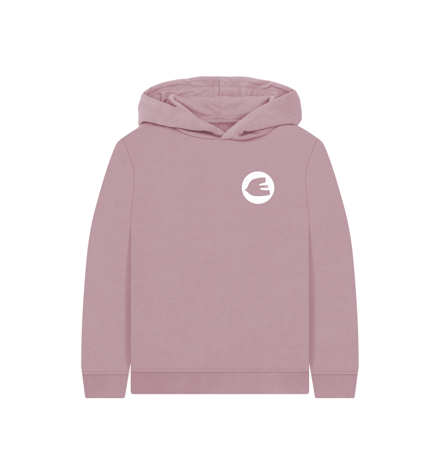 Mauve Printed Kids Hoodie Front