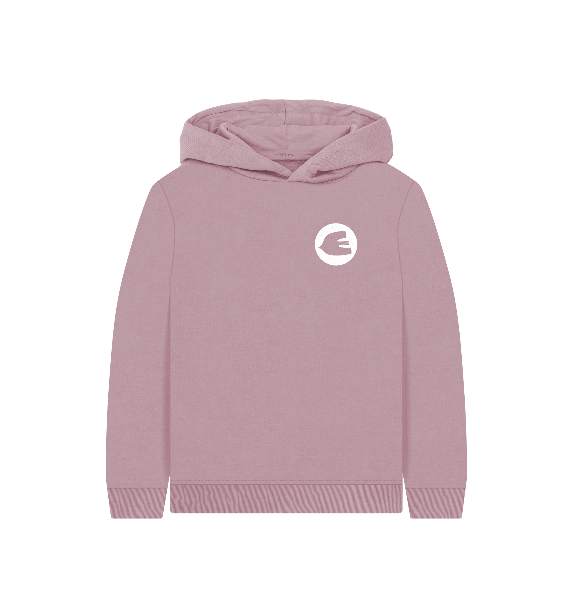 Mauve Printed Kids Hoodie Front