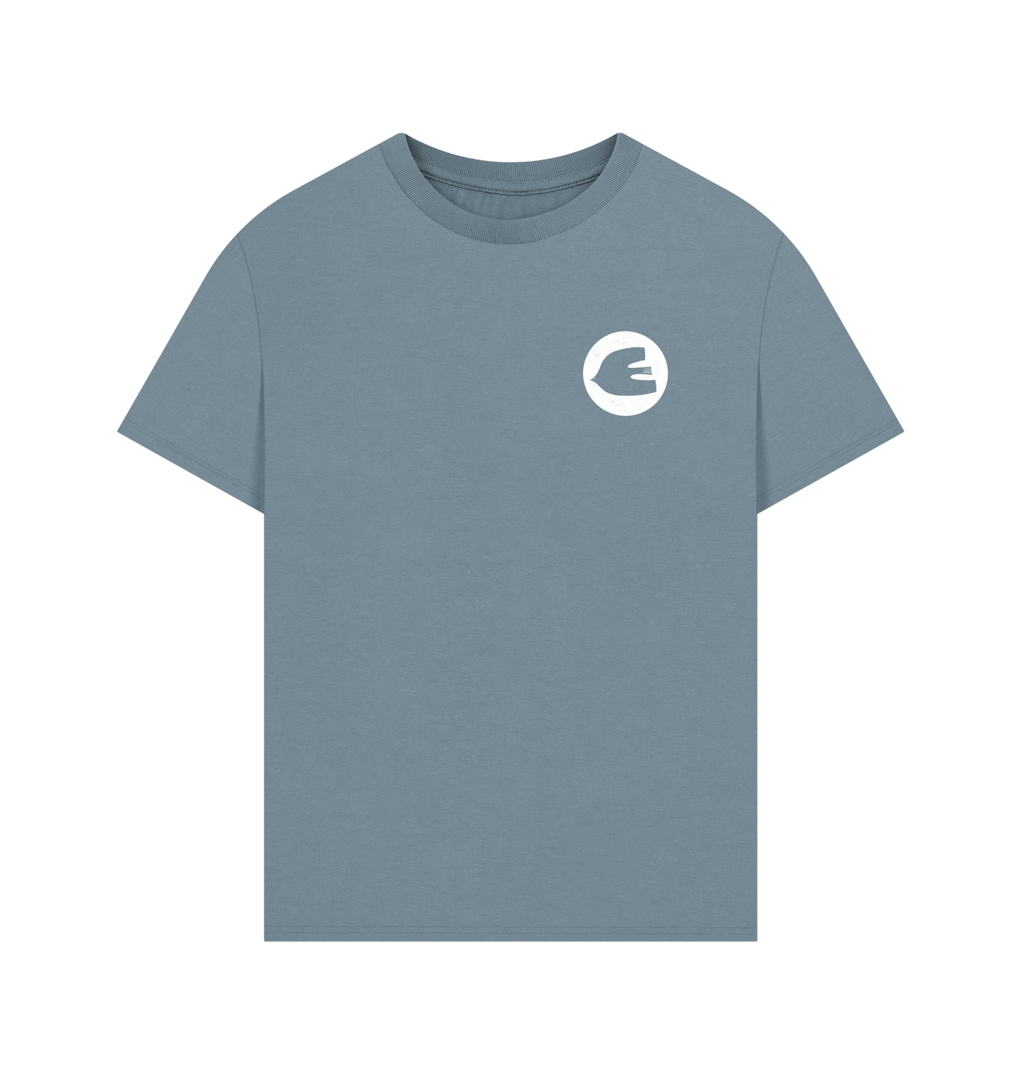 Stone Blue Printed T-shirt Front