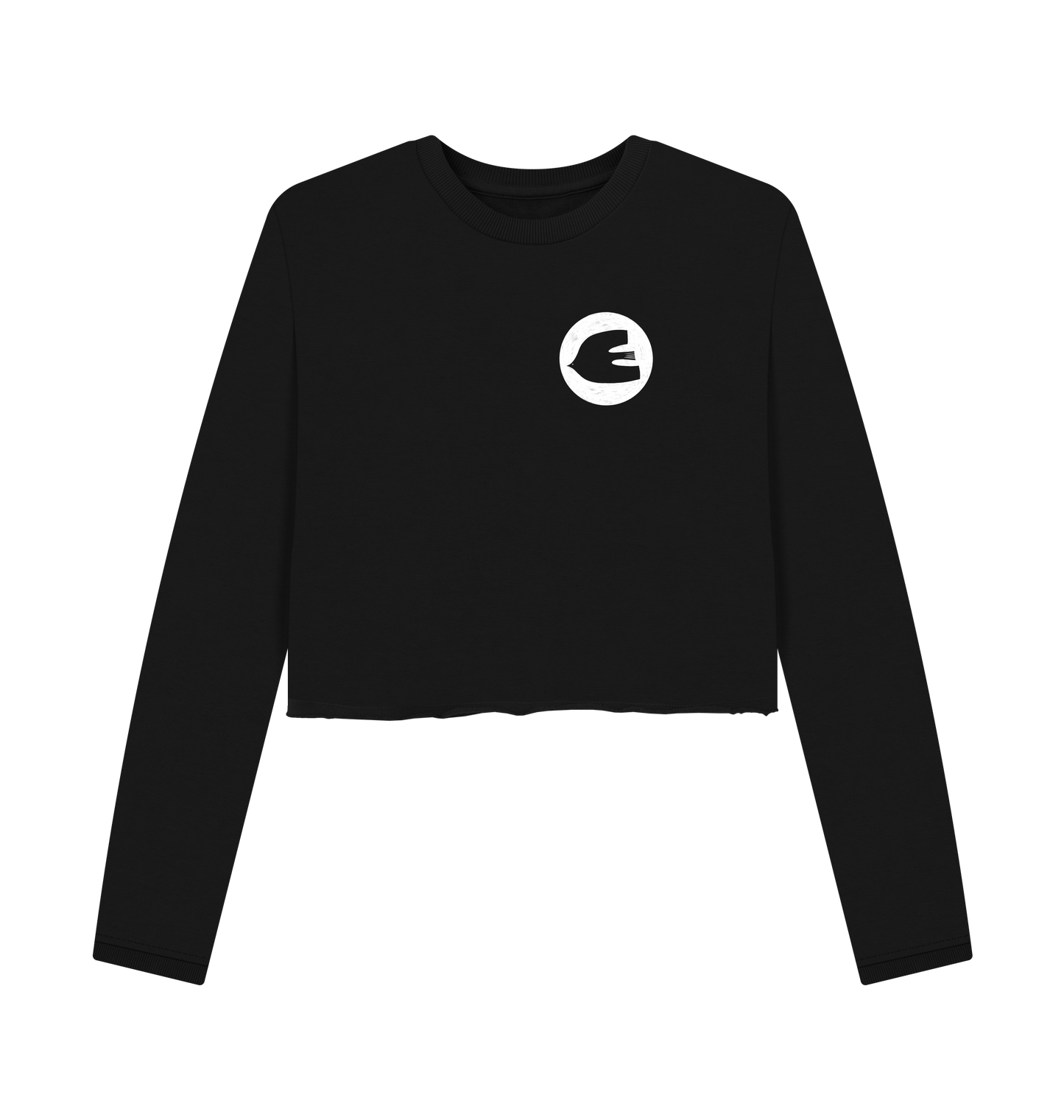 Black Printed Boxy Jumpers Front