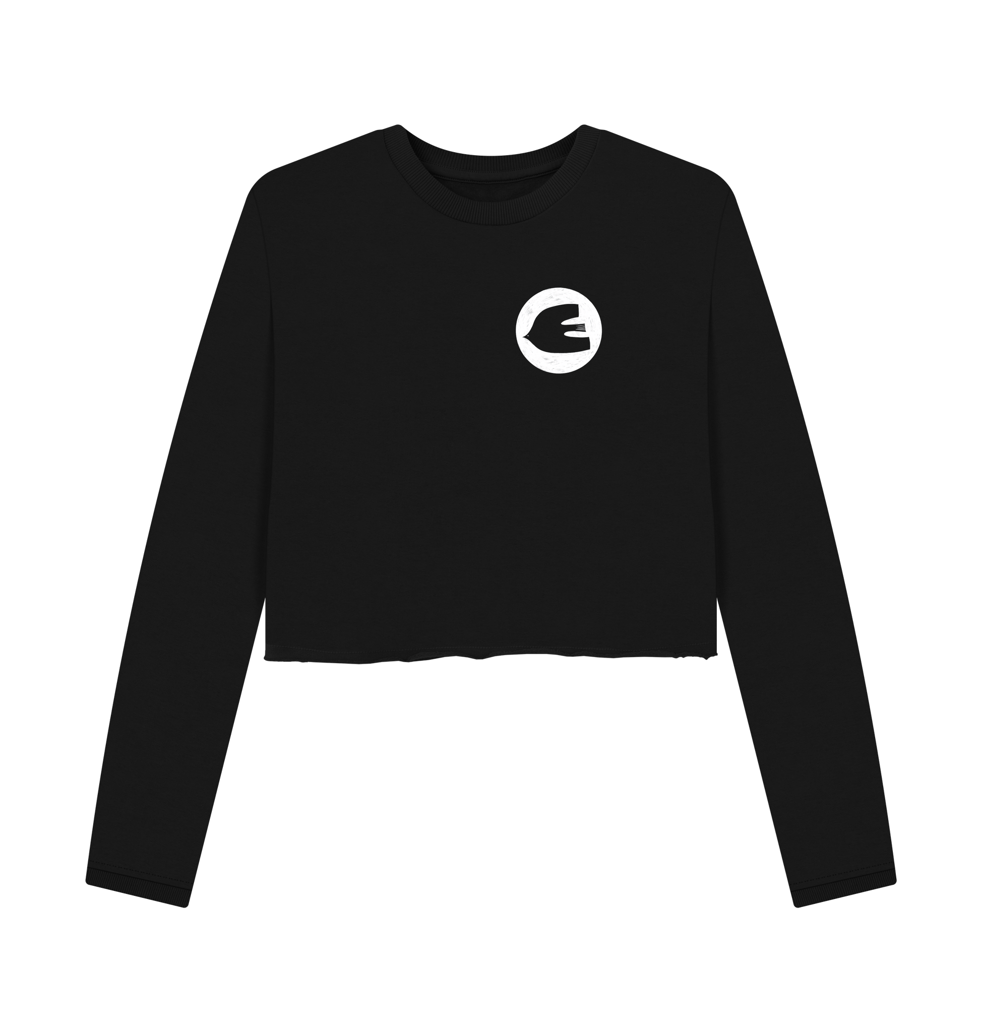 Black Printed Boxy Jumpers Front