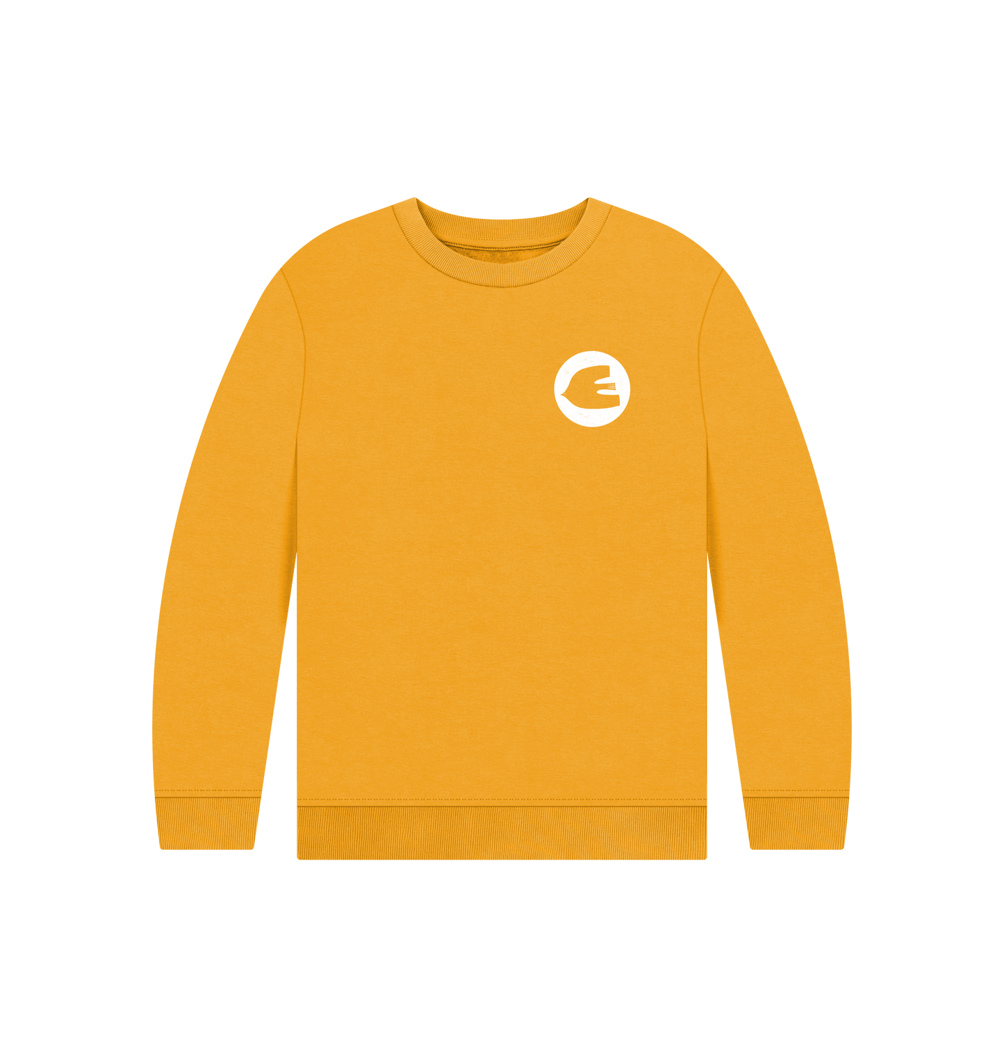Mustard Printed Kids Jumper Front