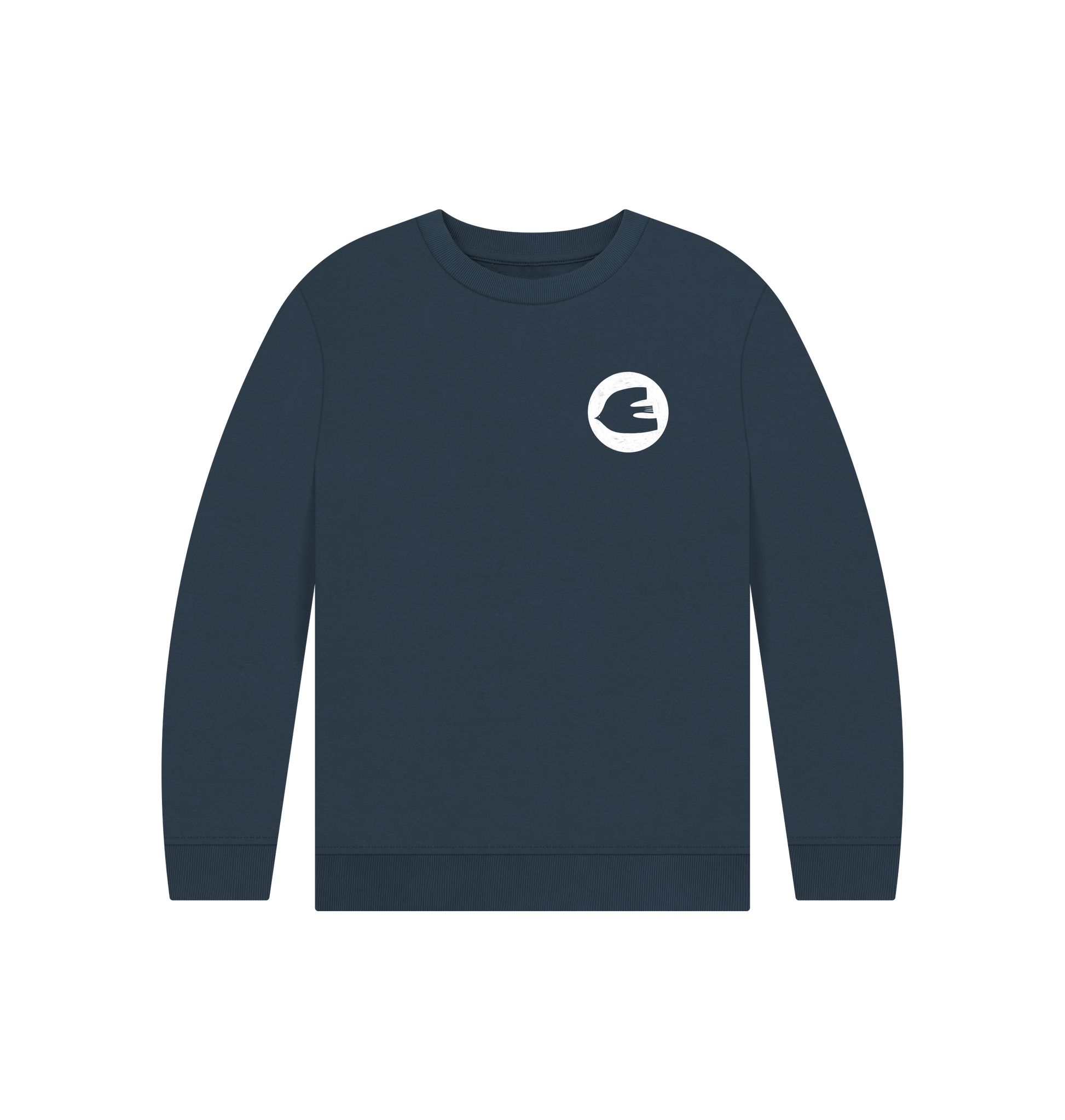 Navy Blue Printed Kids Jumper Front