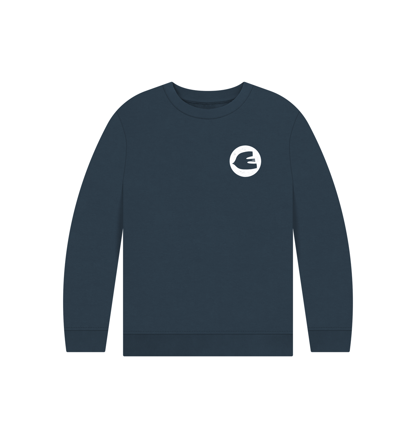 Navy Blue Printed Kids Jumper Front