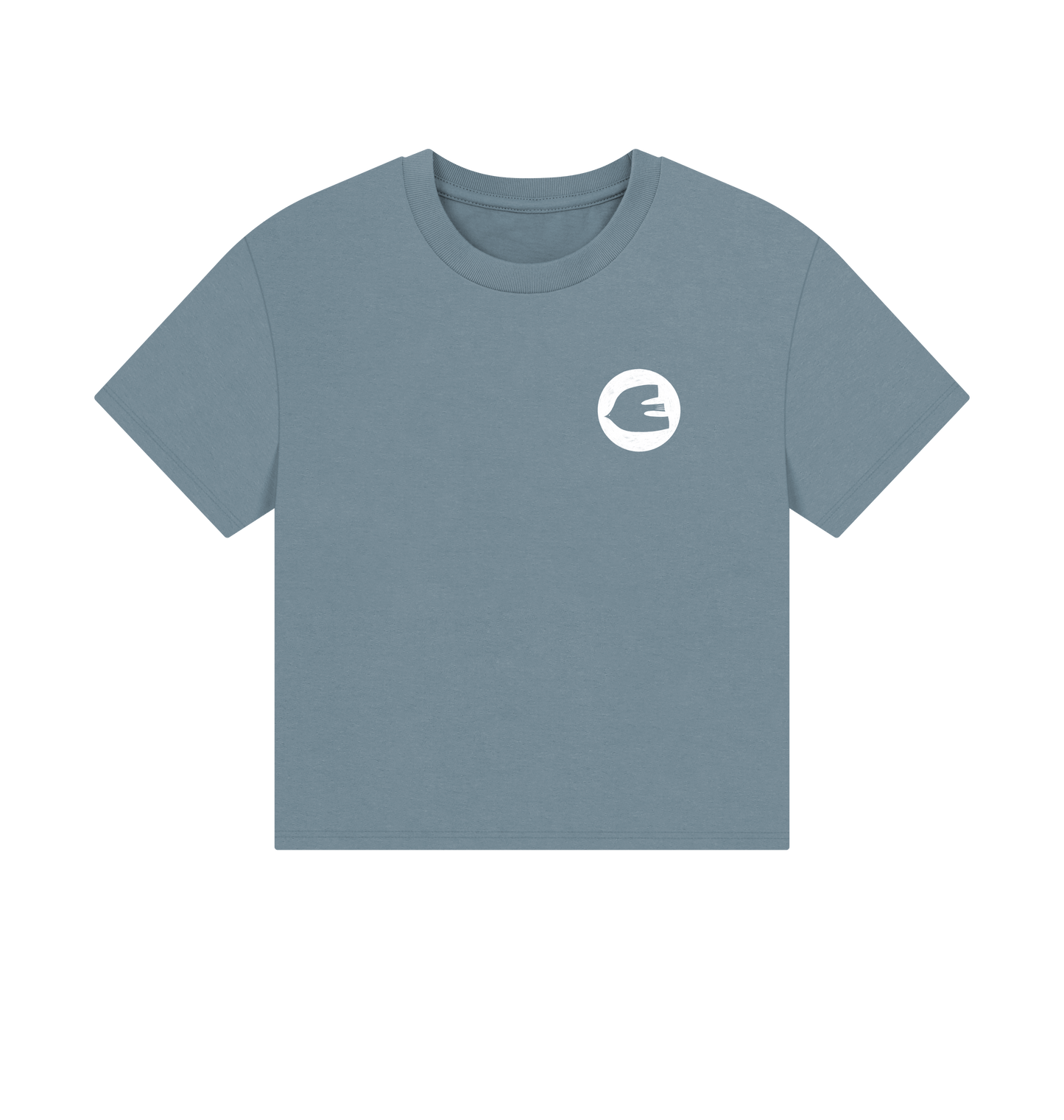 Stone Blue Printed T-shirt Front