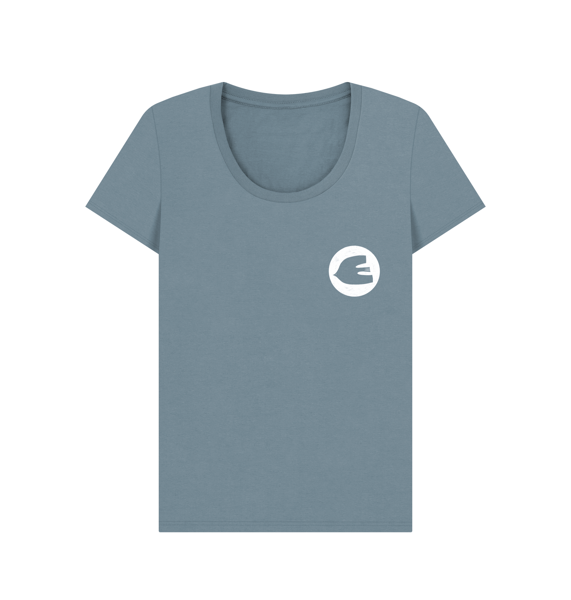 Stone Blue Printed T-shirt Front