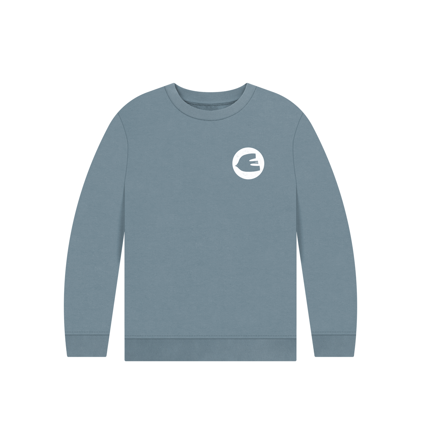 Stone Blue Printed Kids Jumper Front