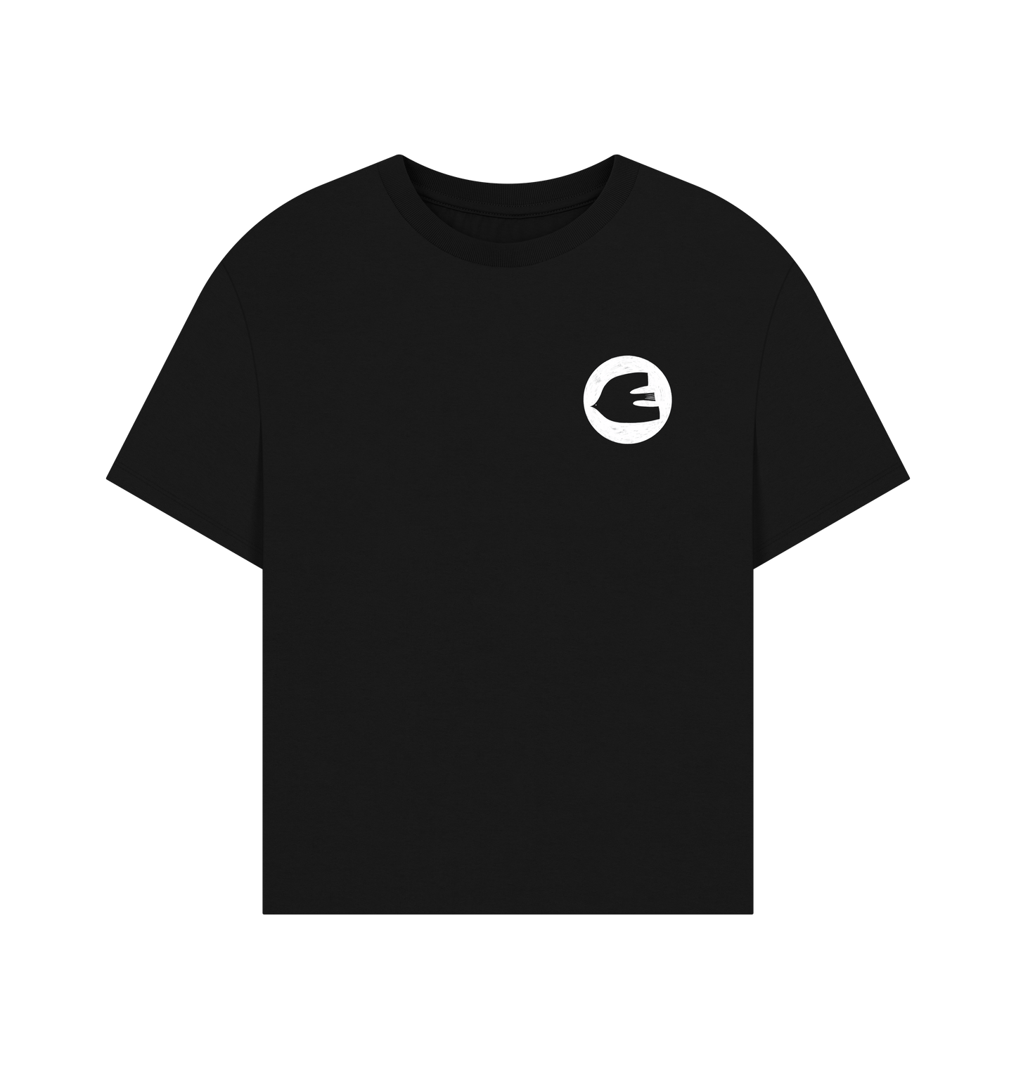 Black Printed T-shirt Front
