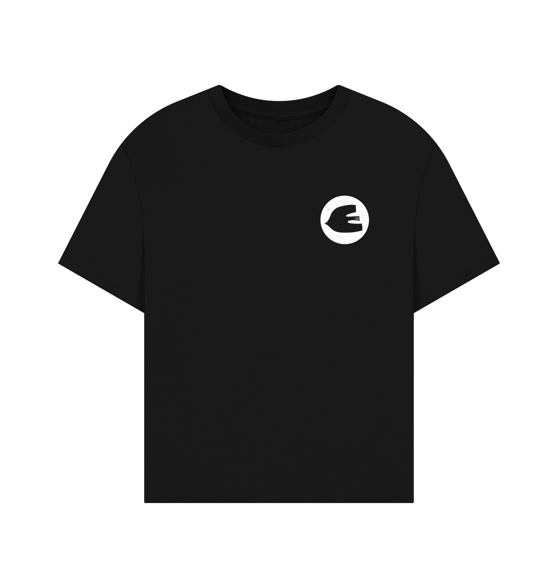 Black Printed T-shirt Front