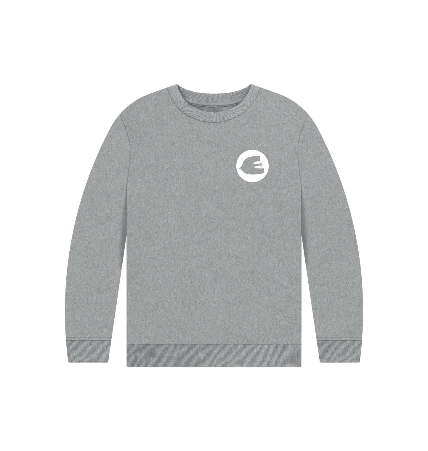 Athletic Grey Printed Kids Jumper Front