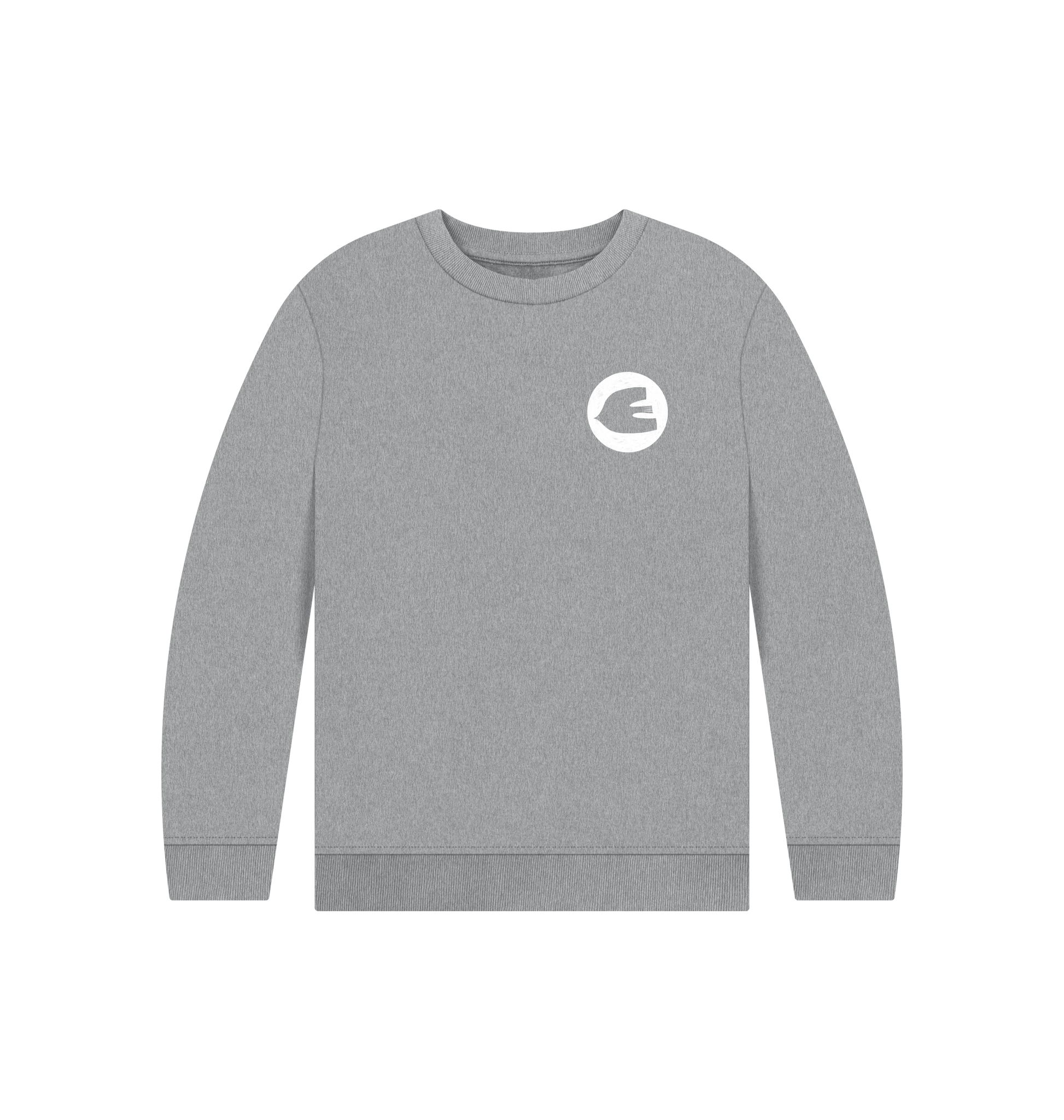 Athletic Grey Printed Kids Jumper Front