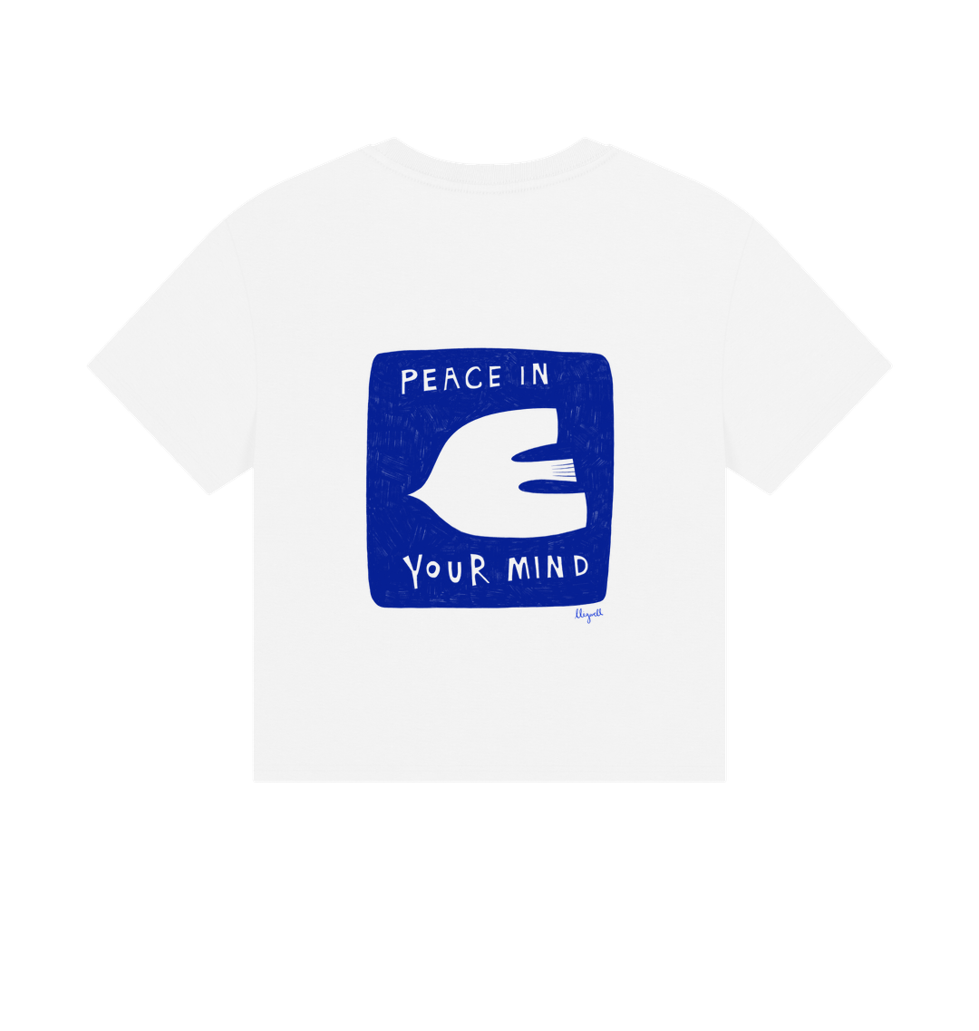 White Printed T-shirt Back