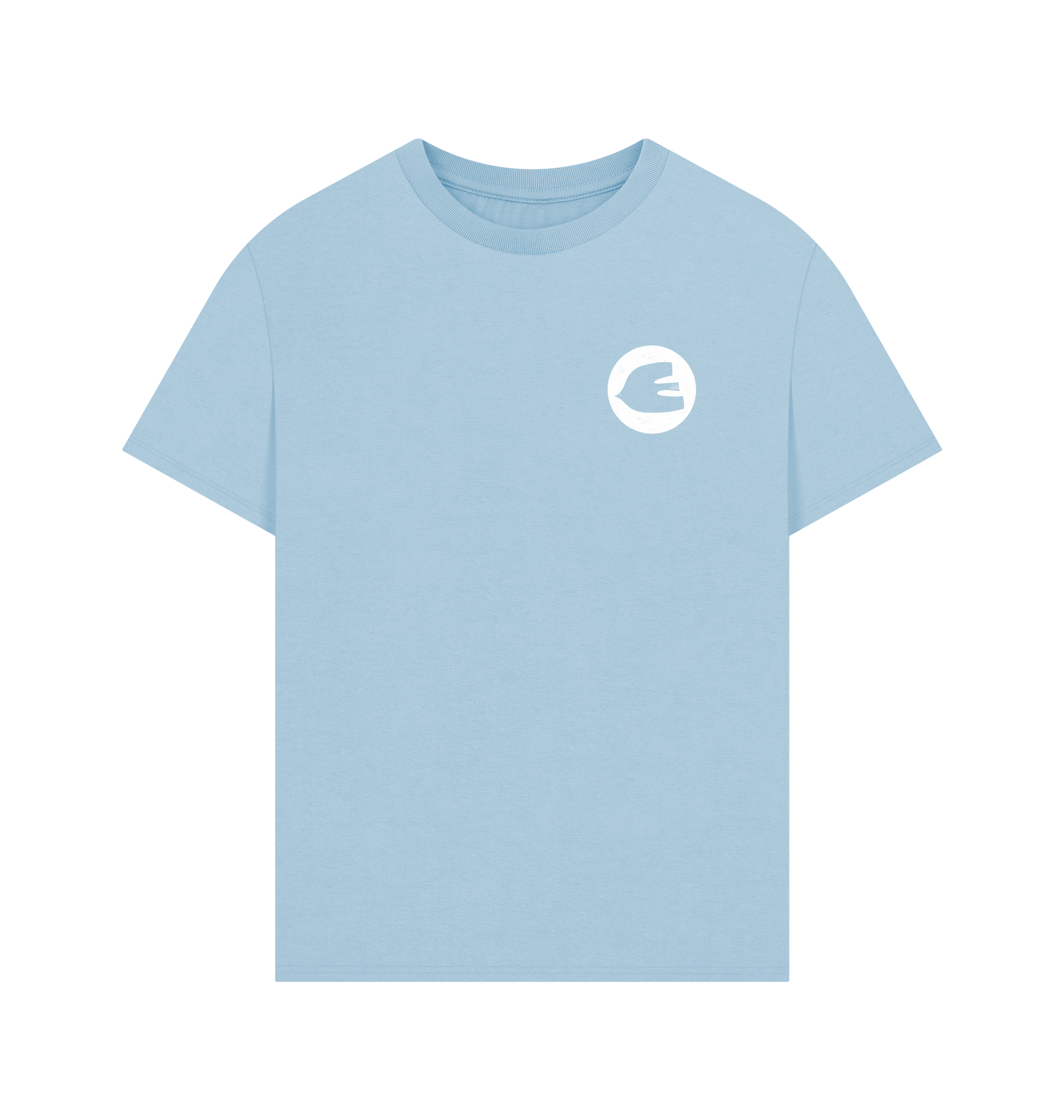 Milky Blue Printed T-shirt Front