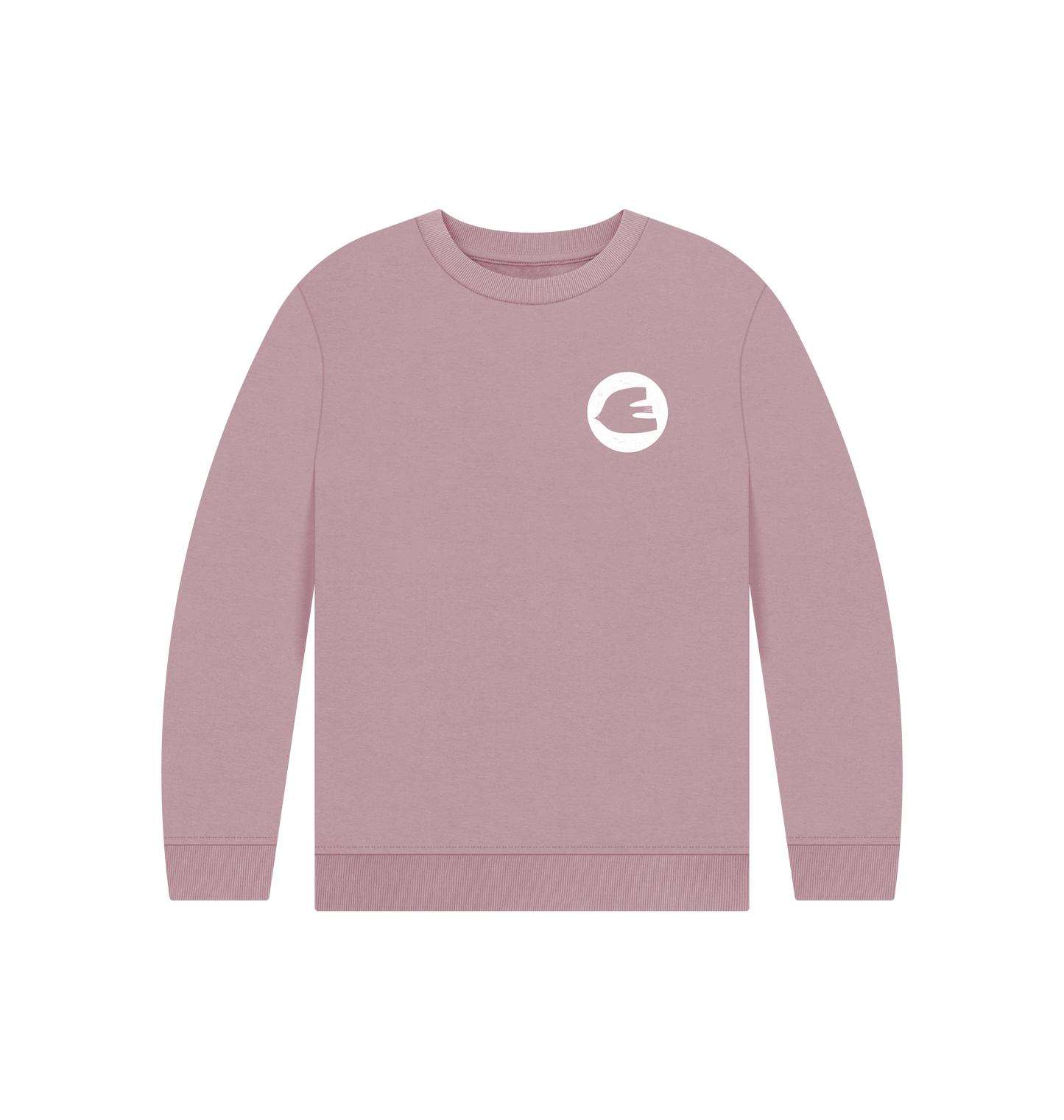 Mauve Printed Kids Jumper Front
