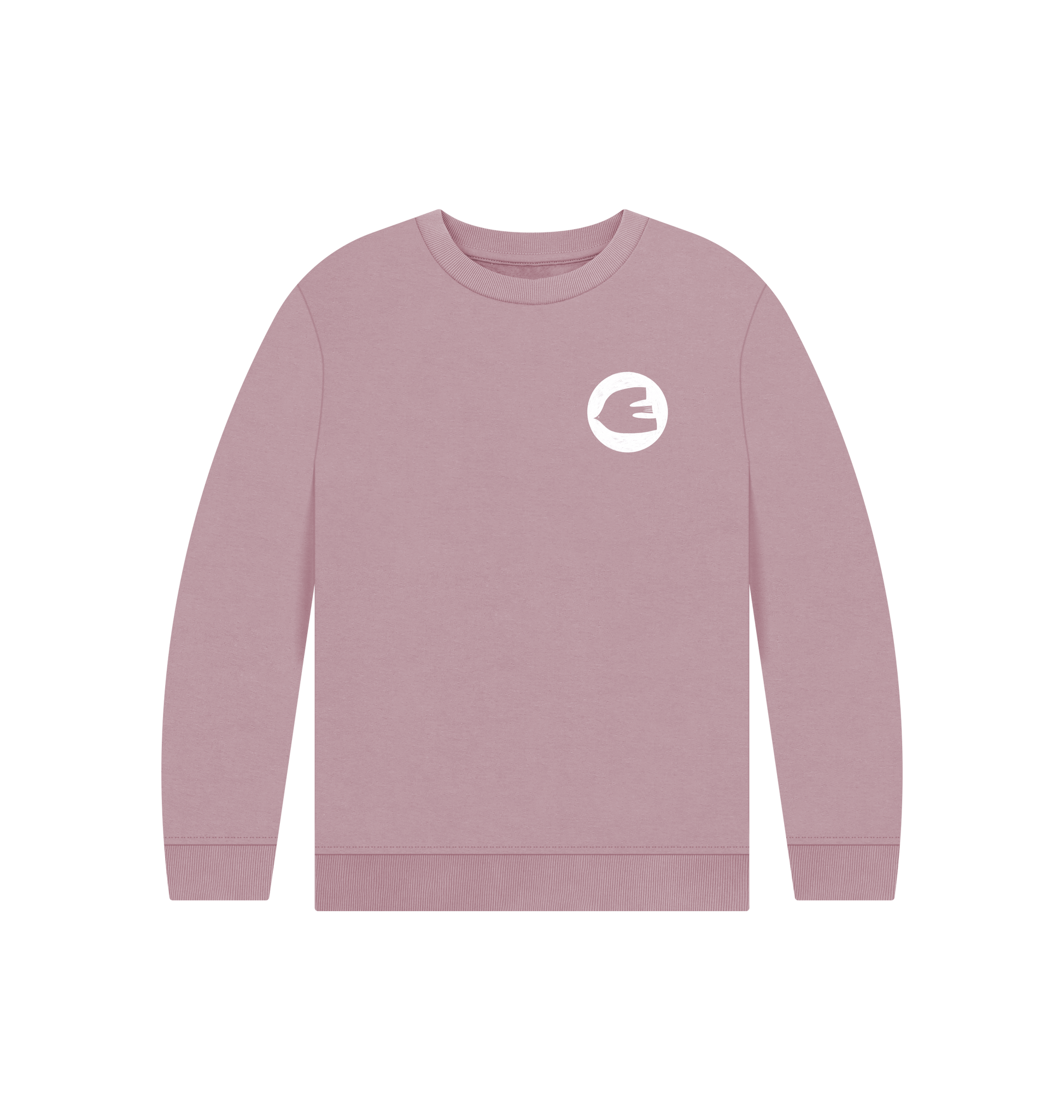 Mauve Printed Kids Jumper Front