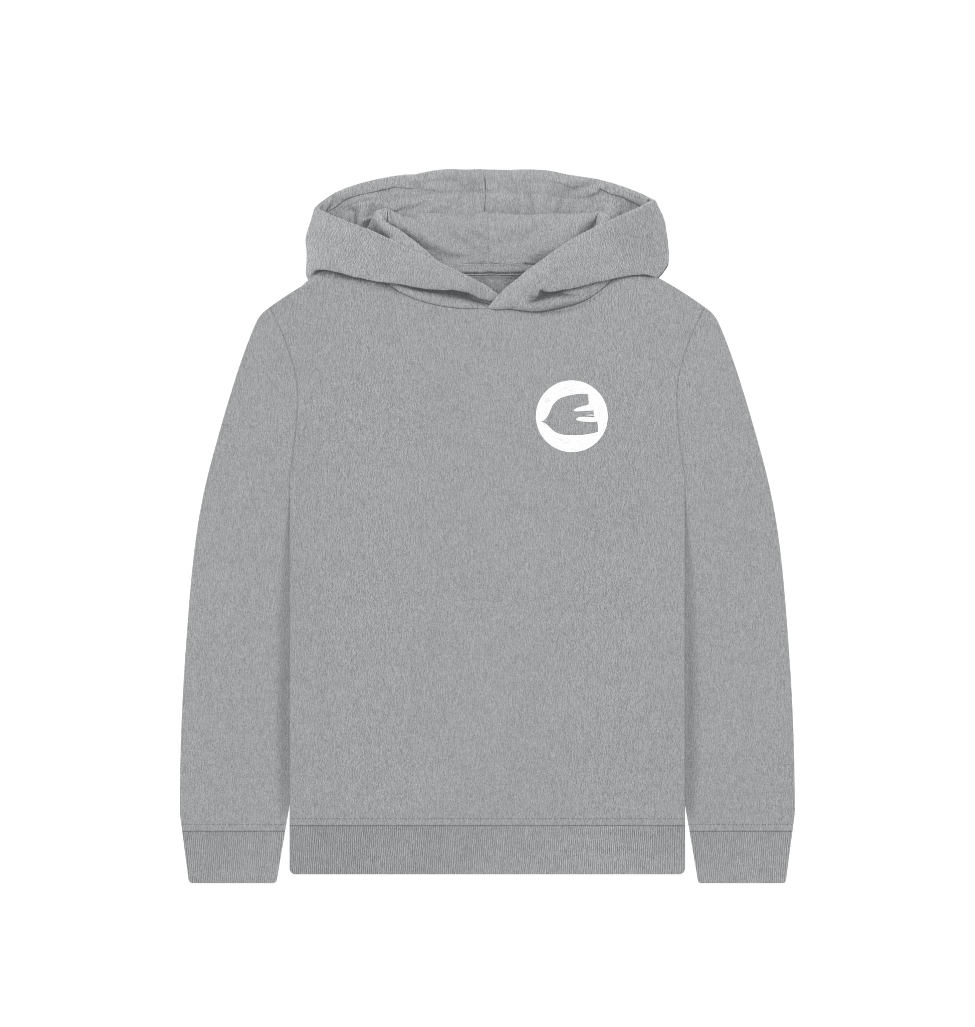 Athletic Grey Printed Kids Hoodie Front