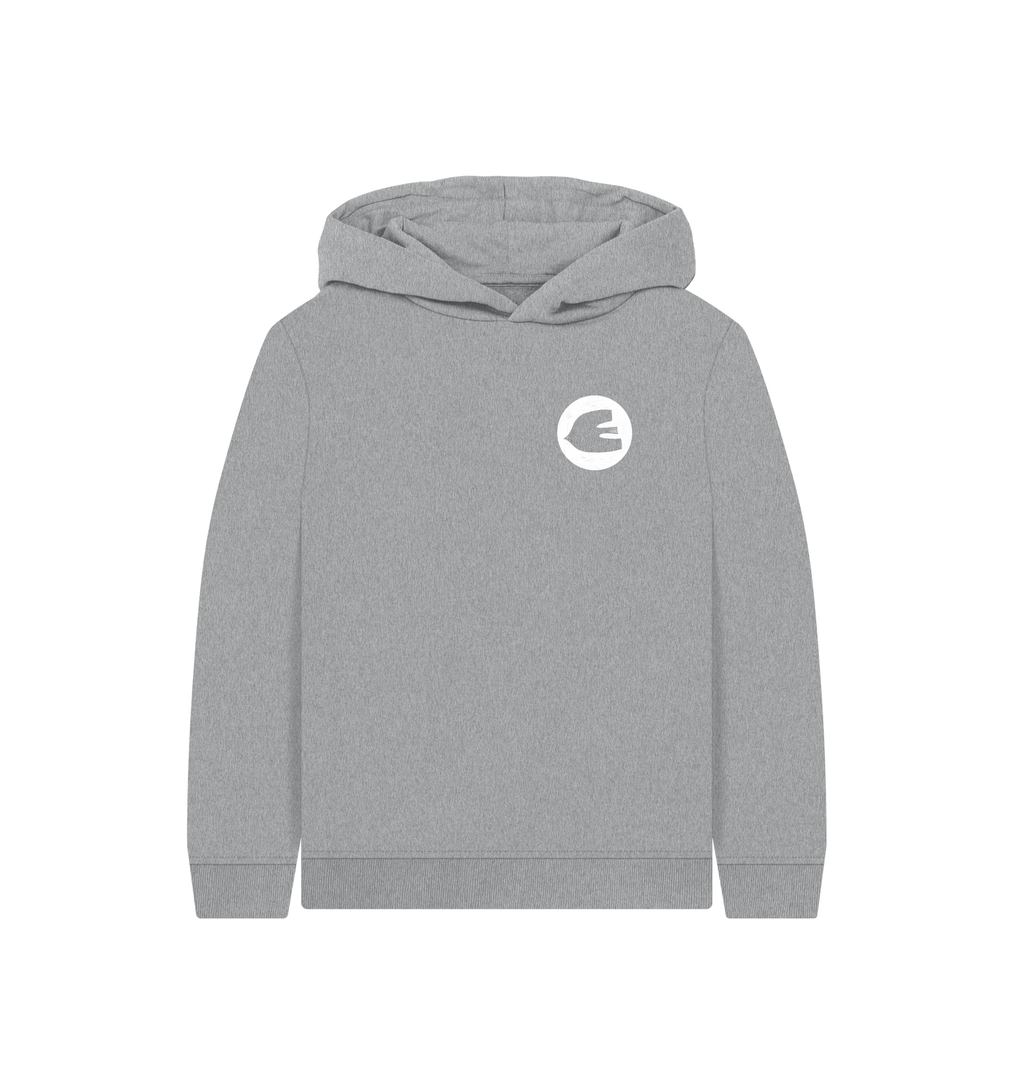 Athletic Grey Printed Kids Hoodie Front